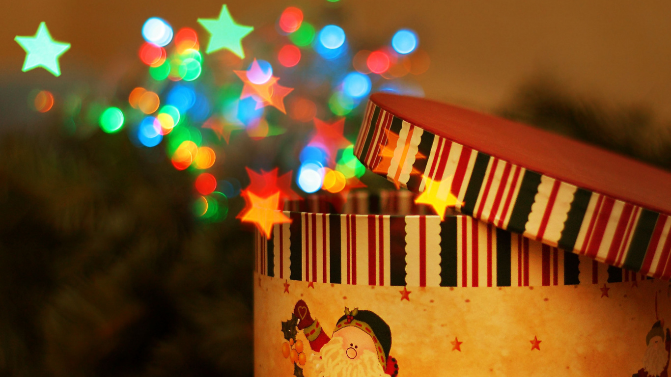 Nochevieja, El Día De Navidad, Santa Claus, Luz, Ded Moroz. Wallpaper in 1366x768 Resolution