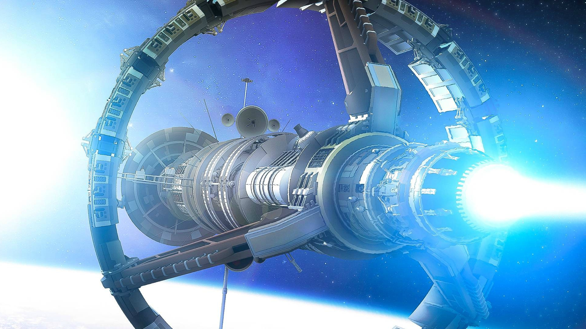 气氛, 空间站, 空间, 外层空间, 卫星 壁纸 1920x1080 允许