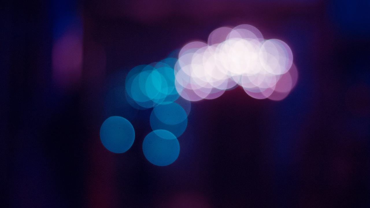 Blaue Und Weiße Bokeh-Lichter. Wallpaper in 1280x720 Resolution