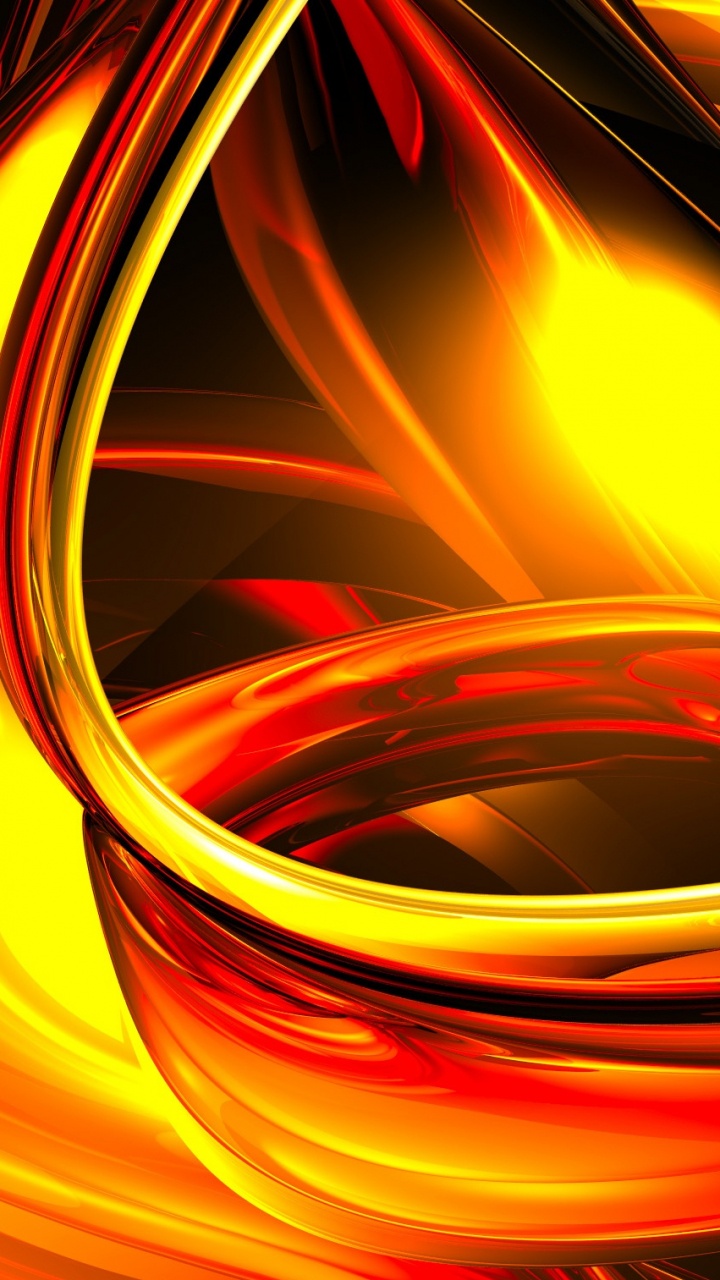 Peinture Abstraite Rouge et Jaune. Wallpaper in 720x1280 Resolution