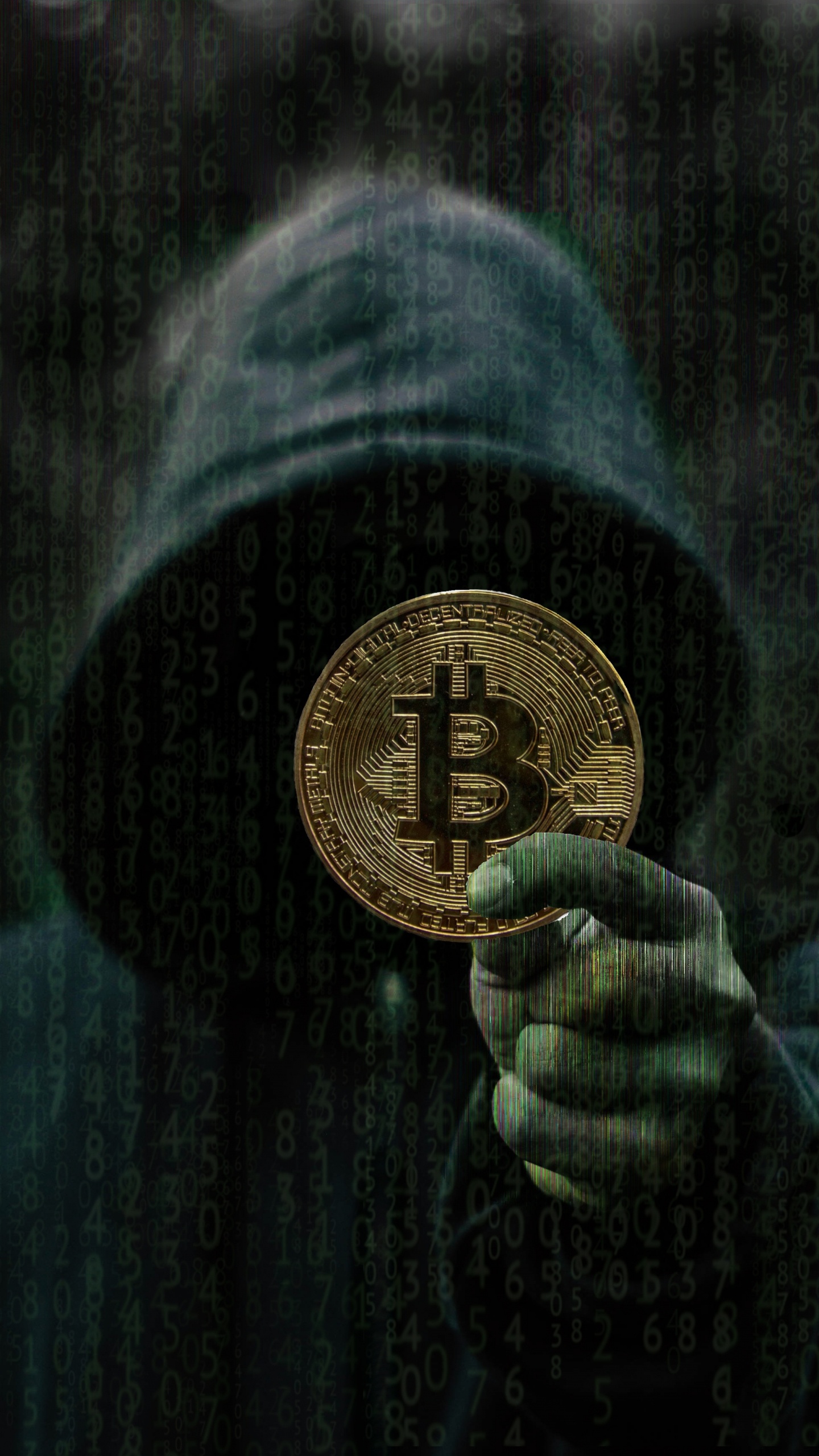 Personne Tenant Une Pièce Ronde en Or. Wallpaper in 1440x2560 Resolution