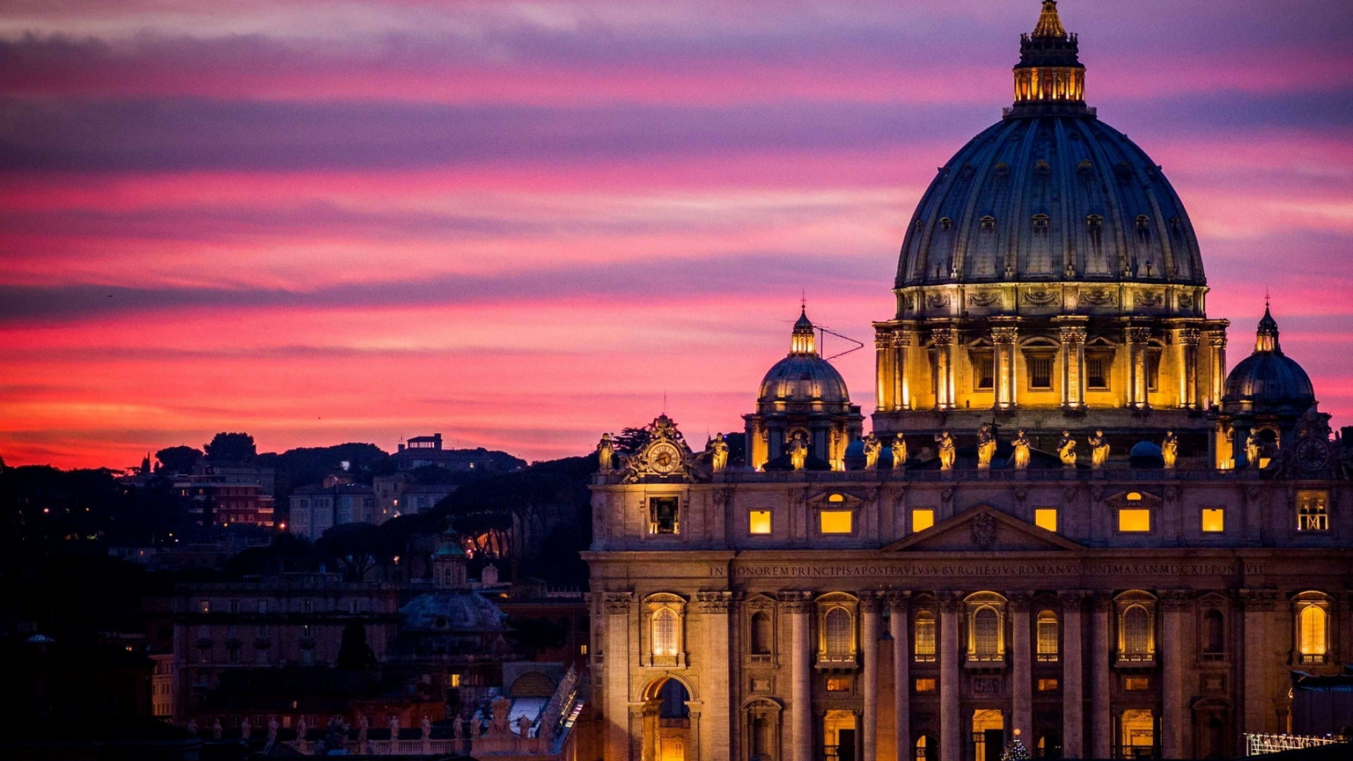 White Dome Building During Sunset. Wallpaper in 1920x1080 Resolution