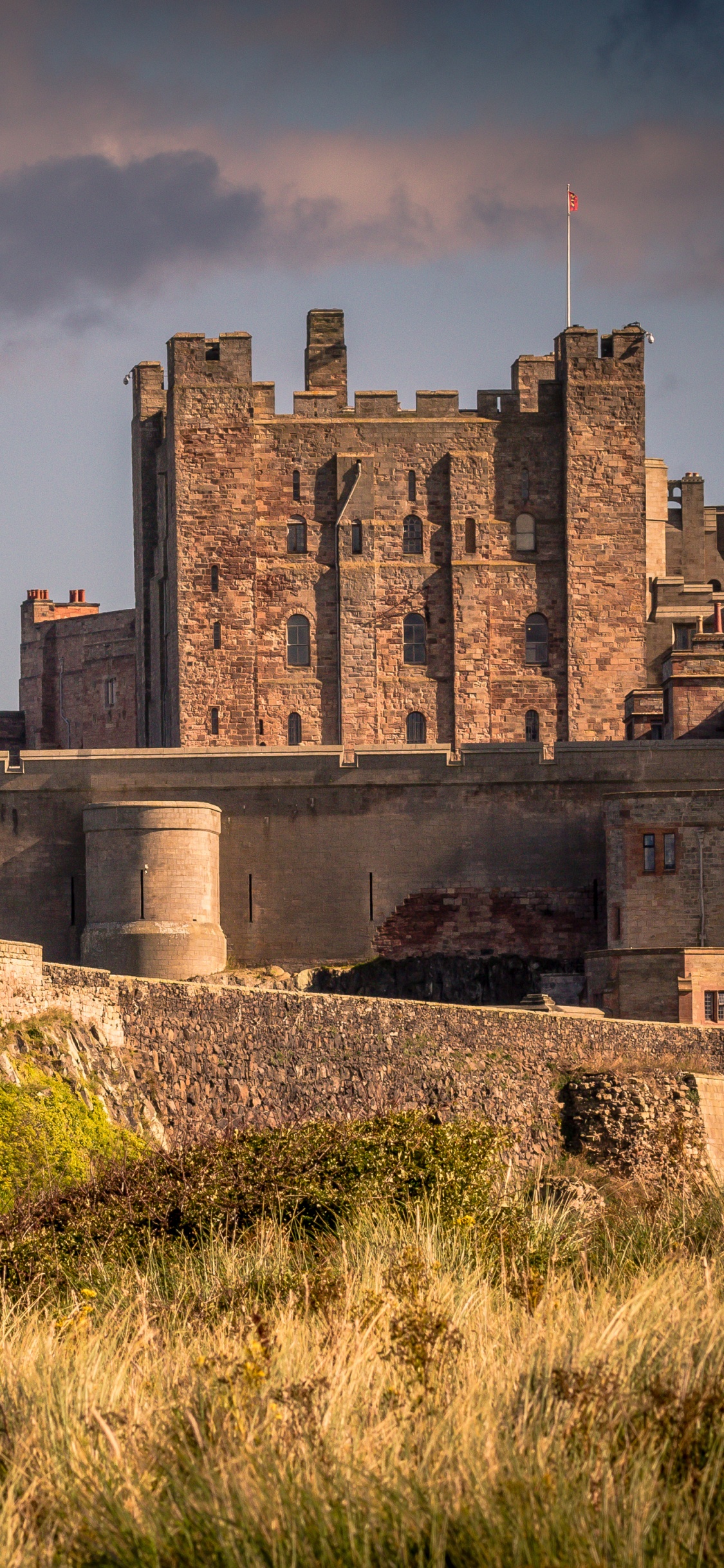 Braunes Betongebäude Auf Grünem Grasfeld Tagsüber. Wallpaper in 1125x2436 Resolution