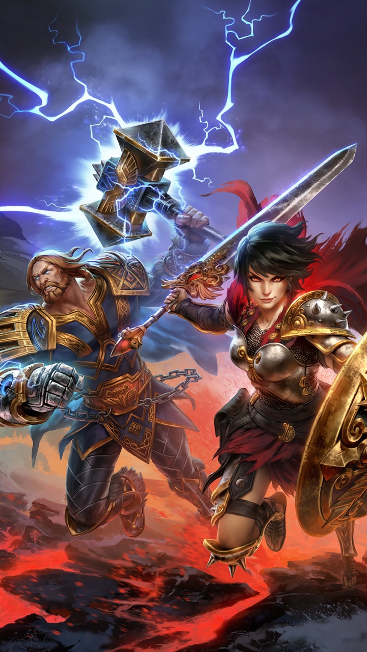 Smite Battleground of The Gods, Smite, Multiplayer Video Game, Demon, Illustration. Wallpaper in 720x1280 Resolution