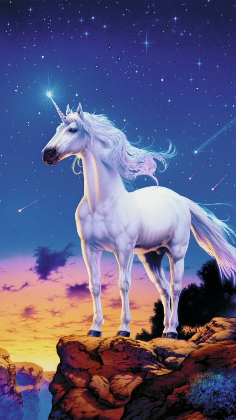 Cheval Blanc Courant Sur la Peinture de Champ Brun. Wallpaper in 750x1334 Resolution