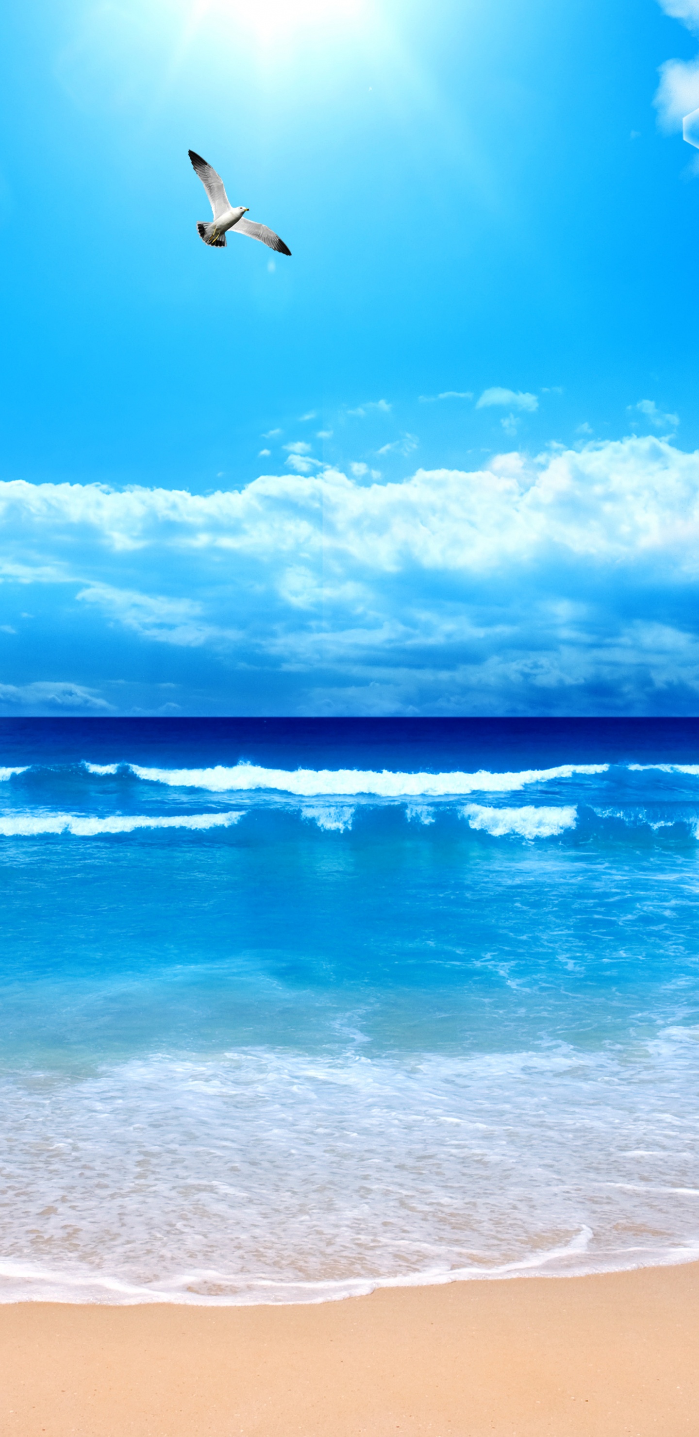 Gewässer, Ozean, Natur, Meer, Blau. Wallpaper in 1440x2960 Resolution