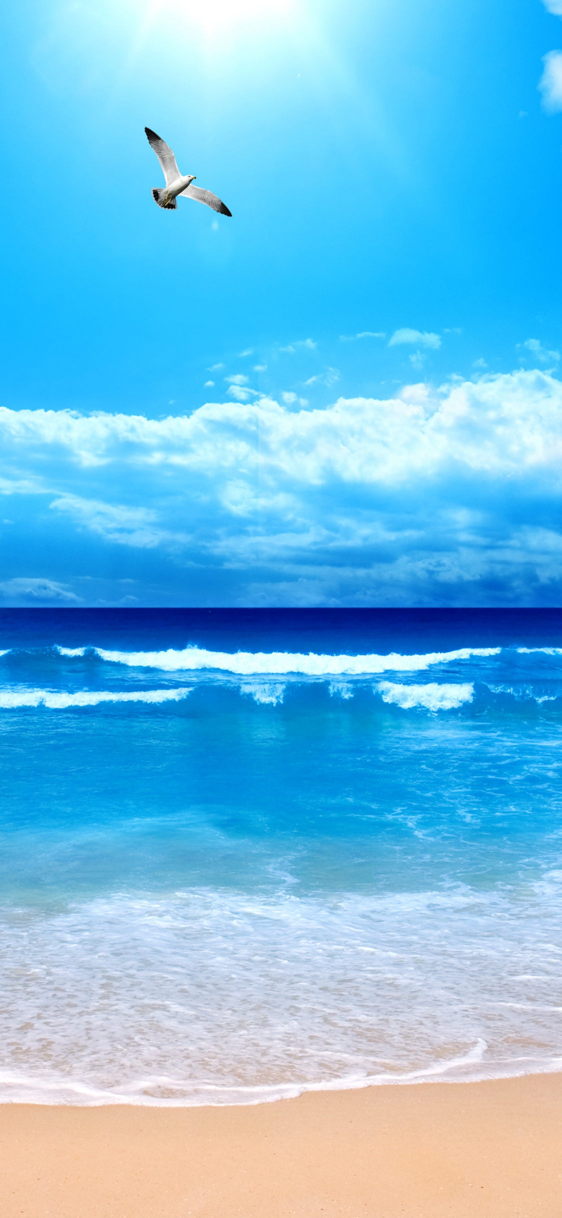 Body of Water, Ocean, Nature, Sea, Blue. Wallpaper in 1125x2436 Resolution