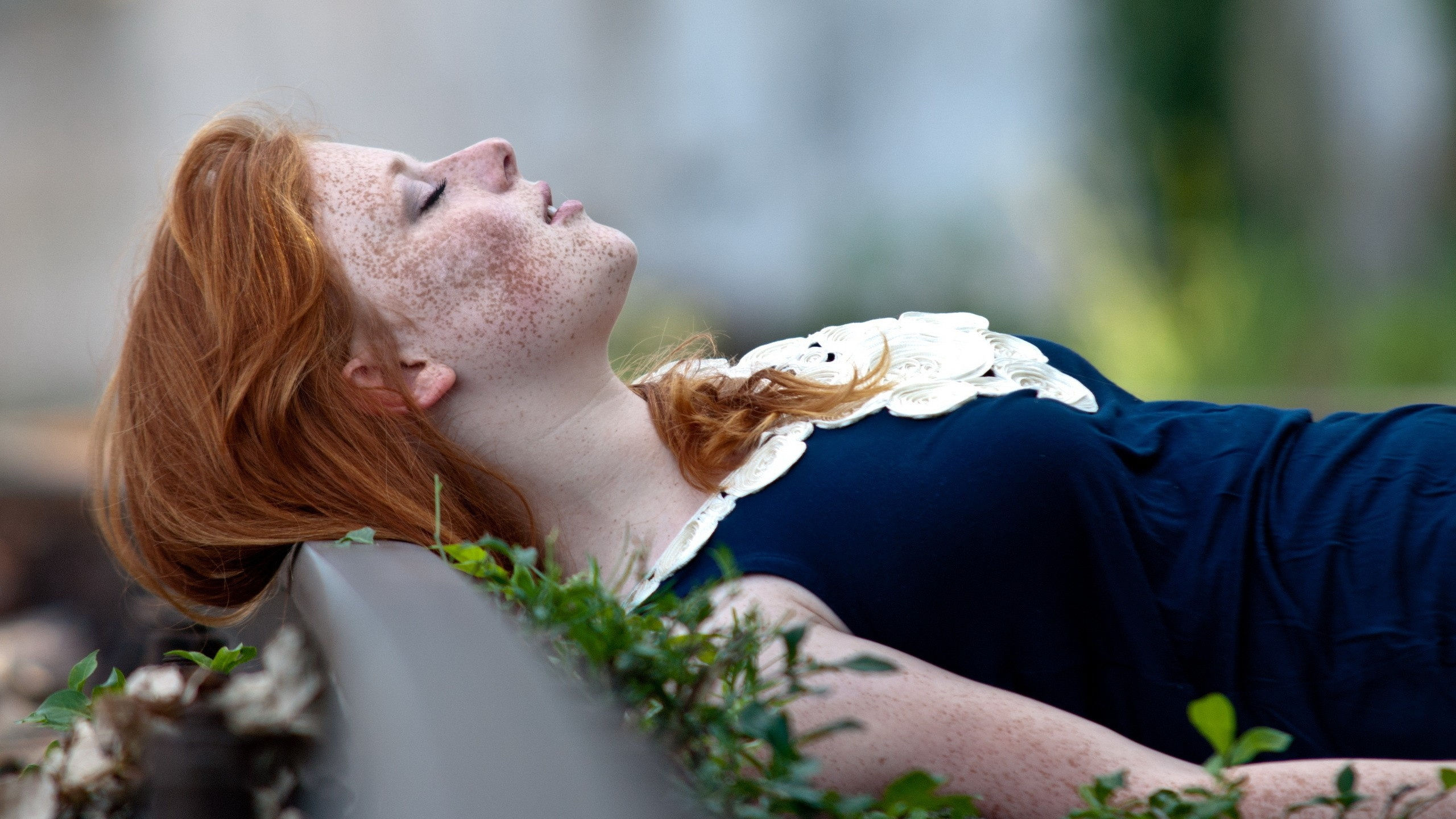 Red Hair, Freckle, Spring, Portrait Photography, Girl. Wallpaper in 2560x1440 Resolution