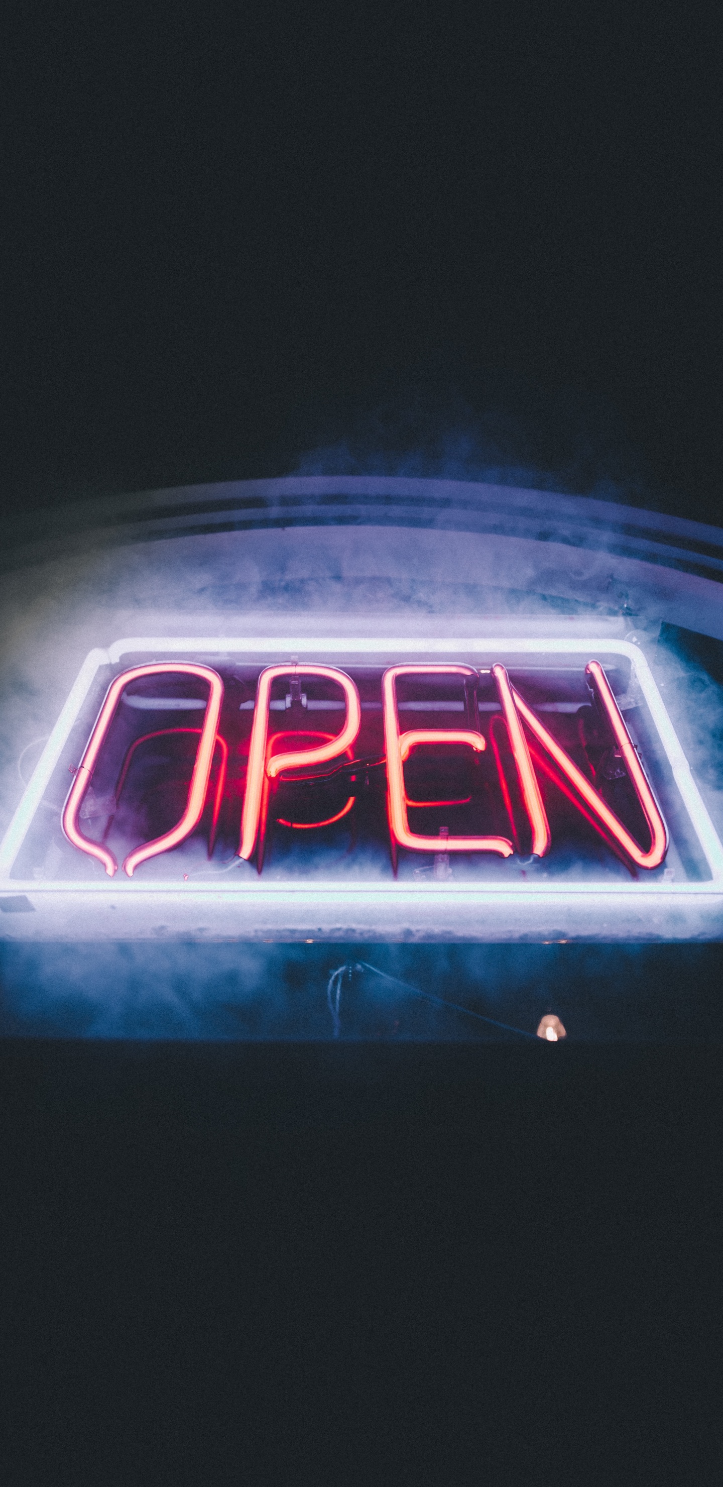 电子标牌, 光, 标牌, 电蓝色的 壁纸 1440x2960 允许