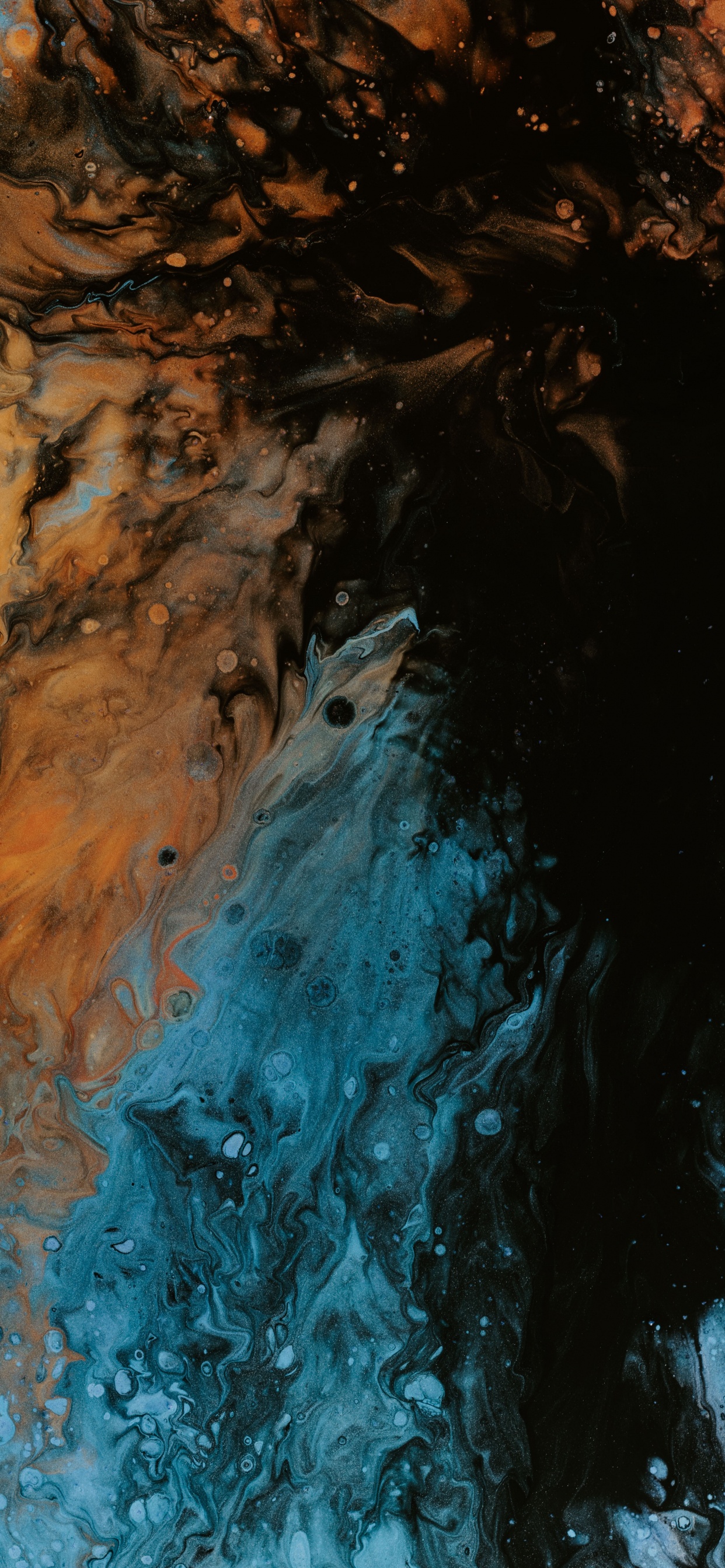 Peinture Abstraite Brune et Noire. Wallpaper in 1242x2688 Resolution