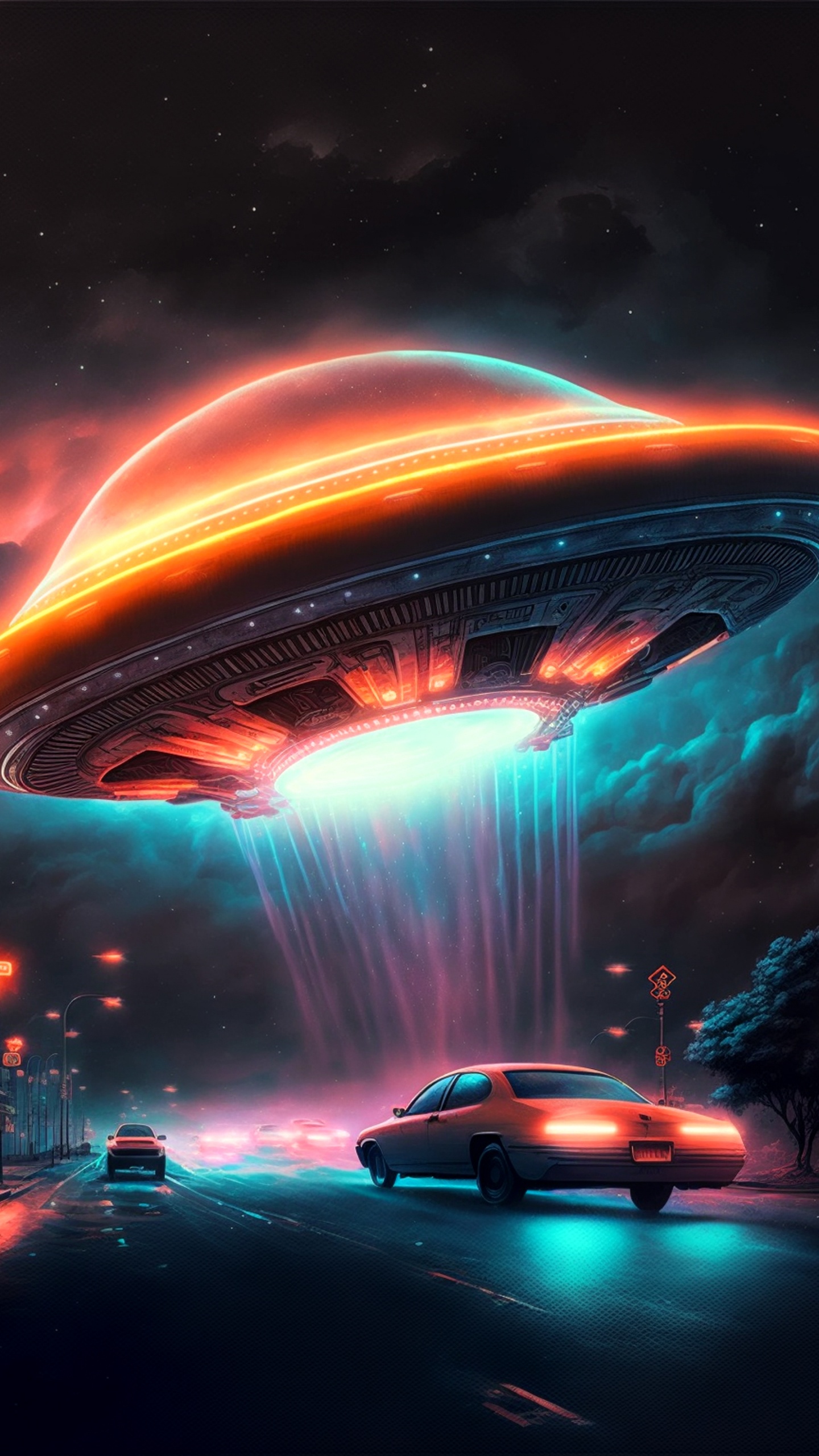 Sportwagen, Car, Vorstellungsauto, Nacht, Konzept. Wallpaper in 1440x2560 Resolution