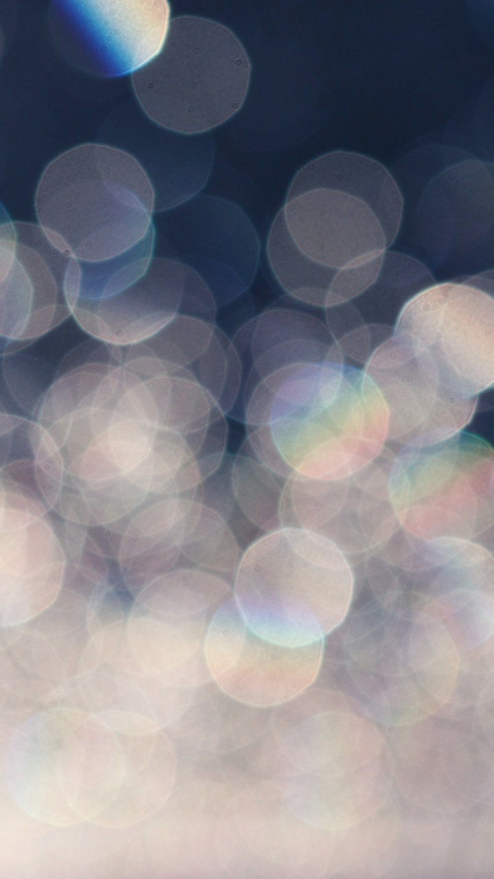 White and Blue Bokeh Lights. Wallpaper in 720x1280 Resolution