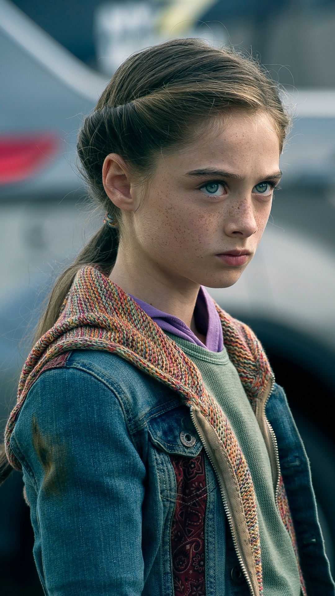 Woman in Blue Denim Jacket Standing Near Black Car During Daytime. Wallpaper in 1080x1920 Resolution