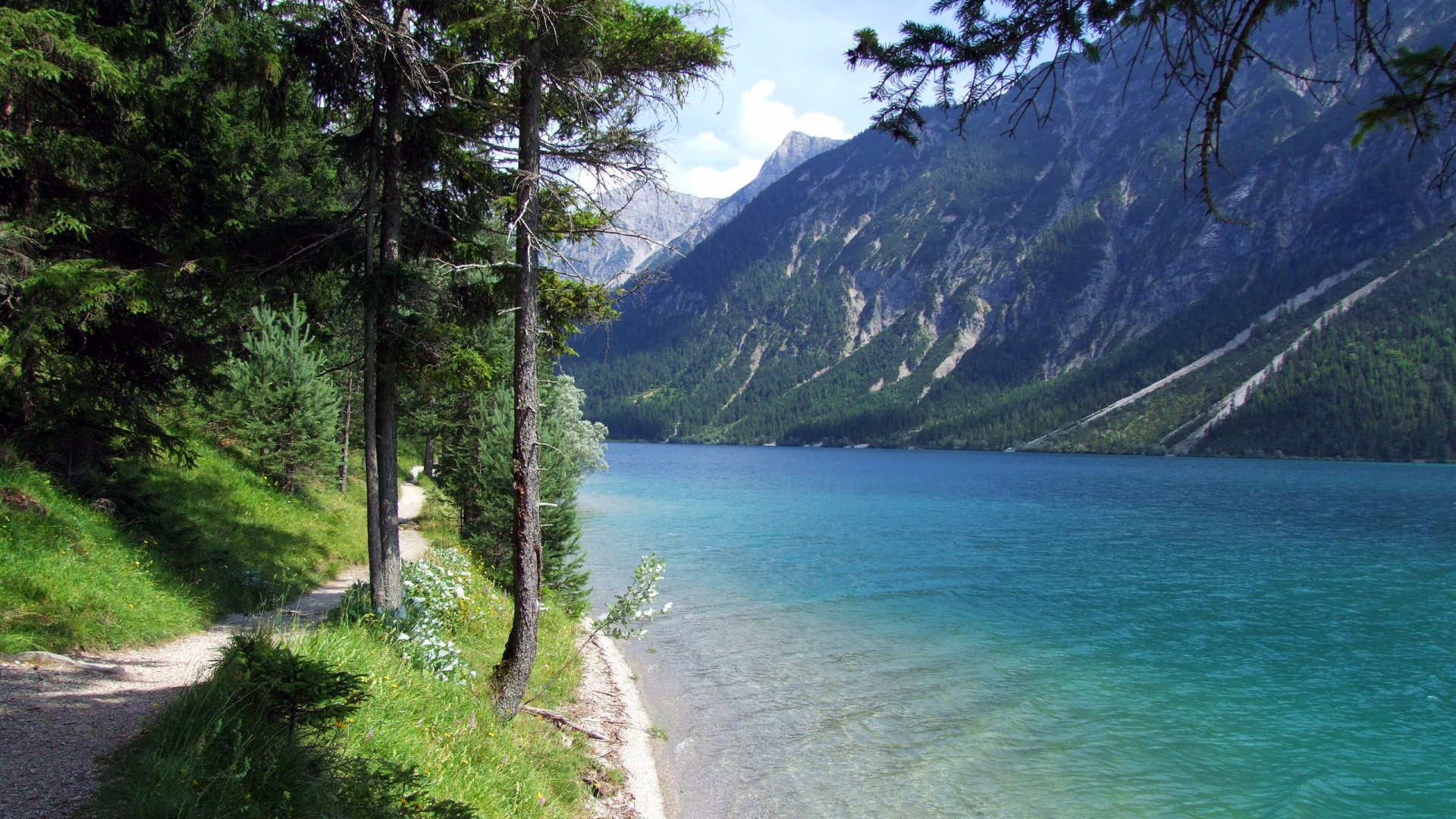 性质, 水资源, 荒野, 银行, 安装的风景 壁纸 1920x1080 允许