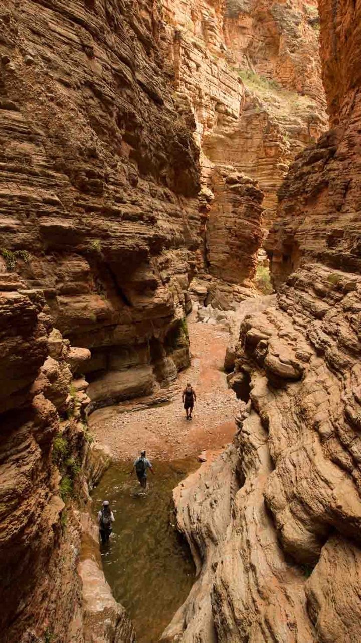 Gente Caminando en la Montaña Rocosa Durante el Día. Wallpaper in 720x1280 Resolution
