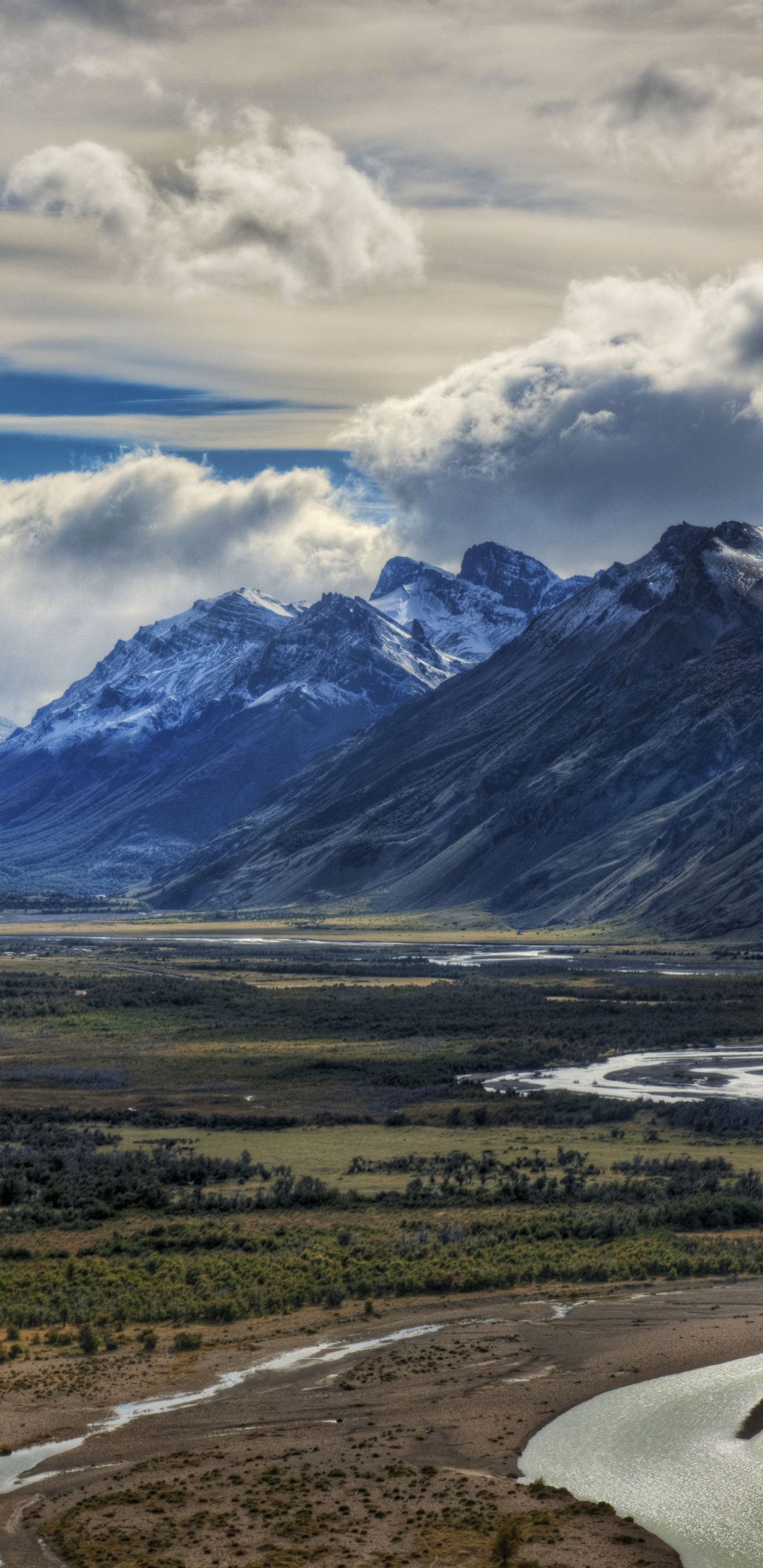 Highland, Vallée, Paysage Naturel, Cumulus, Route. Wallpaper in 1440x2960 Resolution