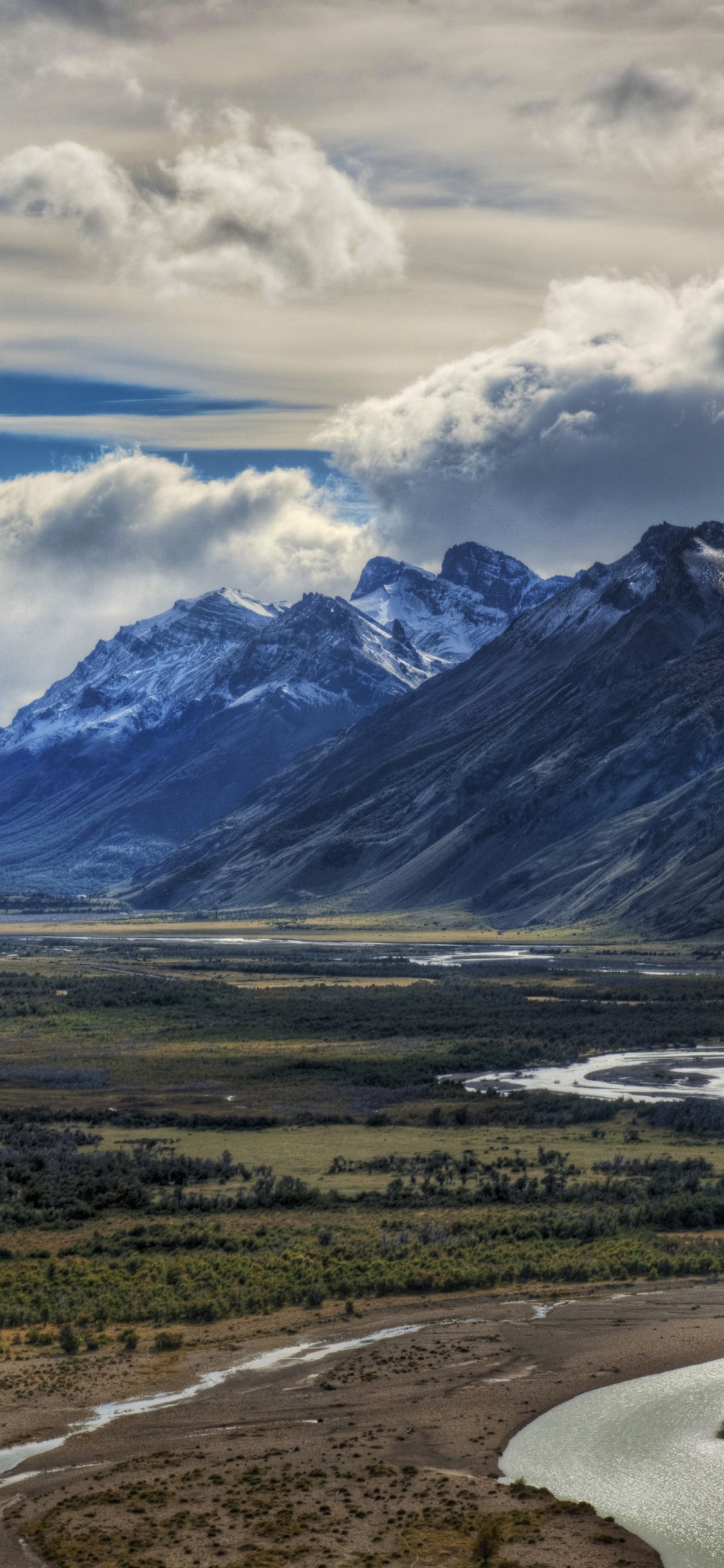 Highland, Valley, Cloud, Mountain, Natural Landscape. Wallpaper in 1125x2436 Resolution