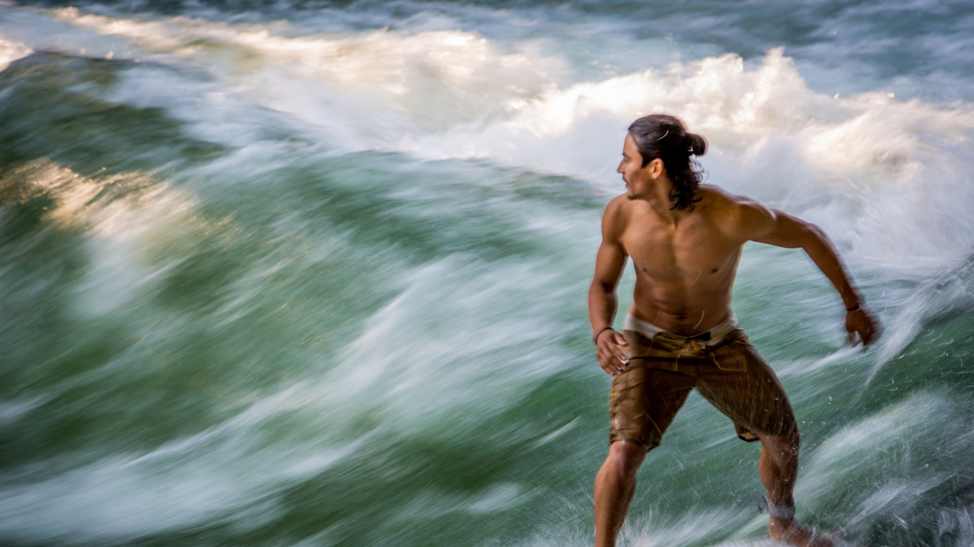 Welle, Windsurfen, Boardsport, Wasser, Meer. Wallpaper in 1366x768 Resolution