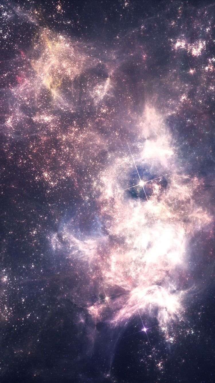 Black and White Galaxy Illustration. Wallpaper in 750x1334 Resolution