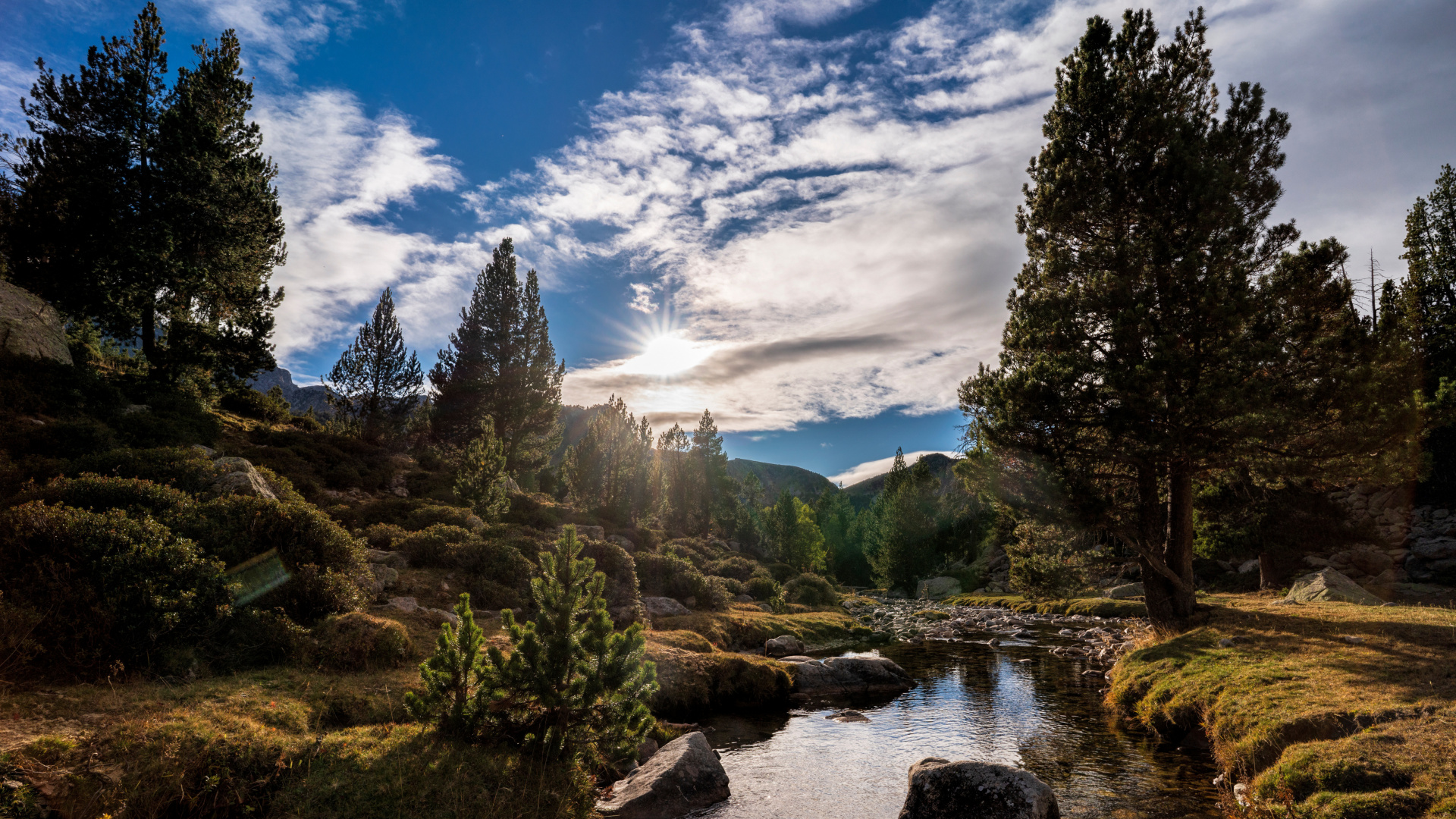 Natur, Andorra, Fluss, Mount Scenery, Cloud. Wallpaper in 1920x1080 Resolution