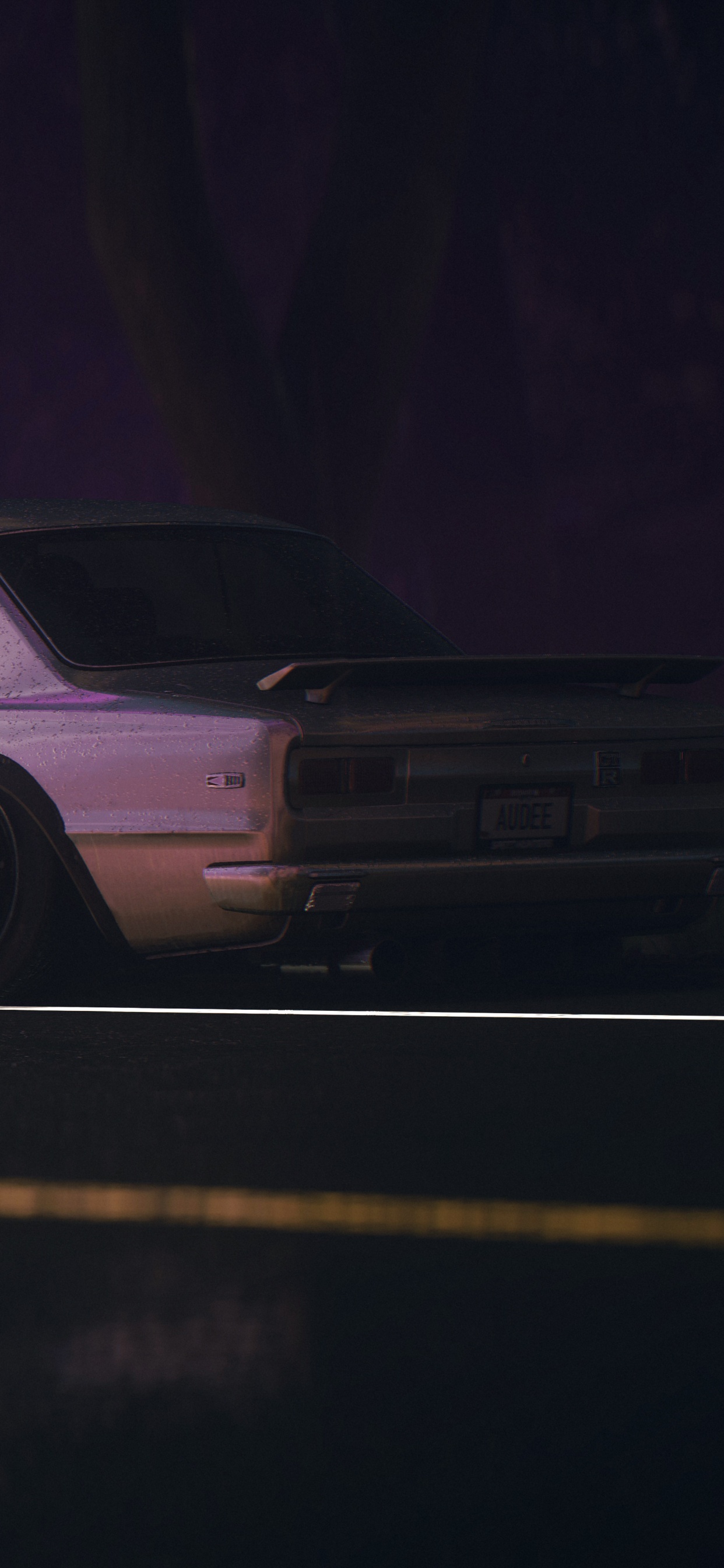 White Coupe on a Road. Wallpaper in 1242x2688 Resolution