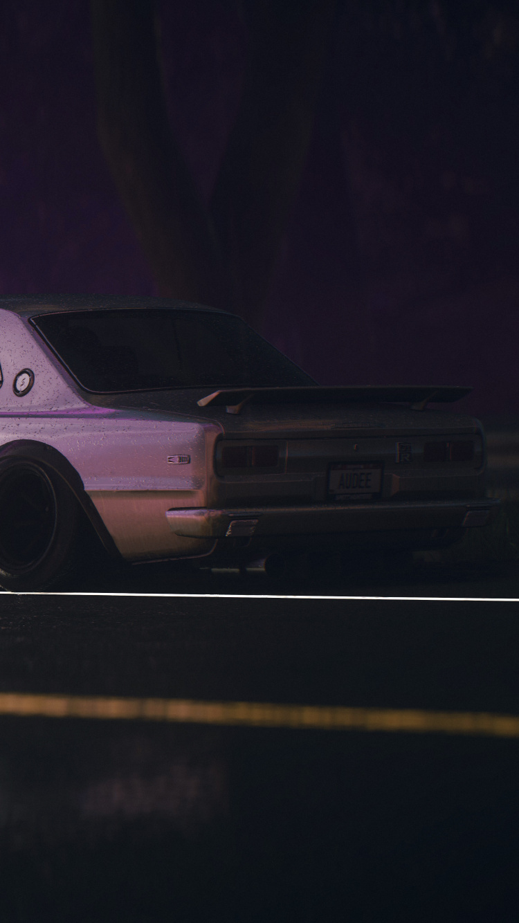 Weißes Coupe Auf Einer Straße. Wallpaper in 750x1334 Resolution