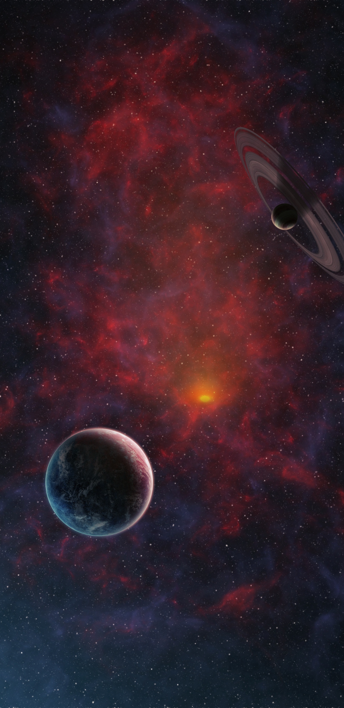 绘画, 外层空间, 天文学对象, 气氛, 宇宙 壁纸 1440x2960 允许