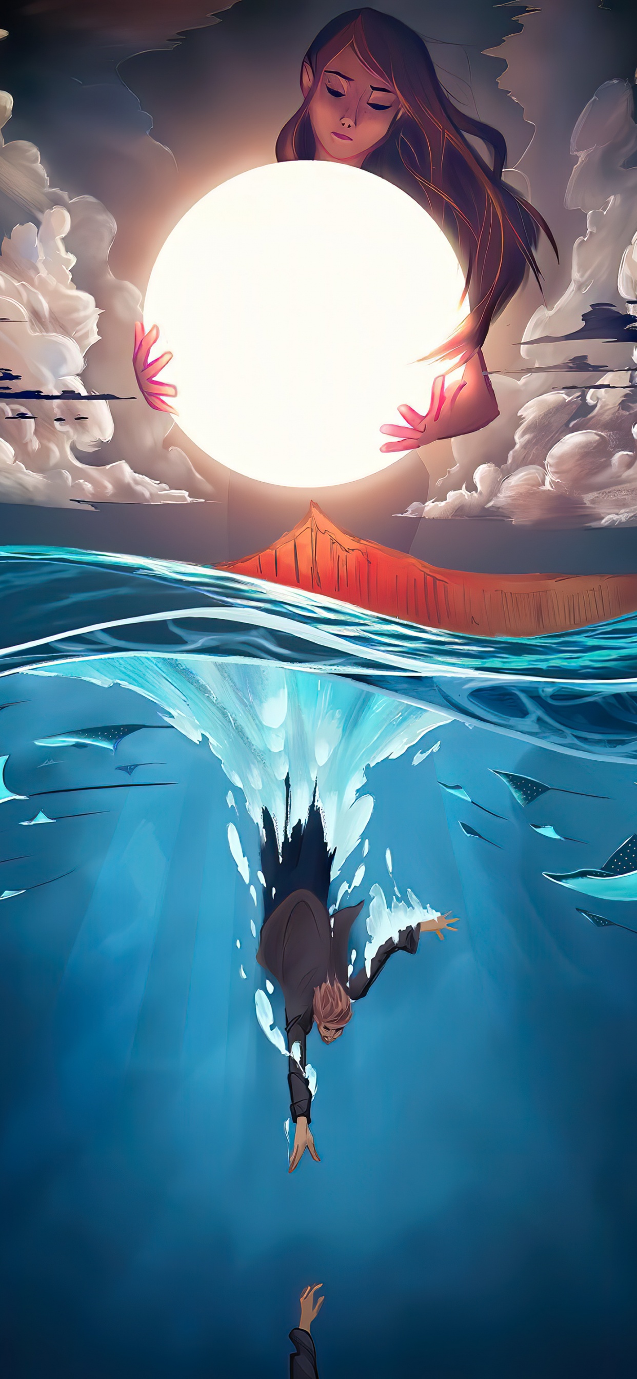 Luz, Sam Kolder, Animación, Arte, Diseño Gráfico. Wallpaper in 1242x2688 Resolution