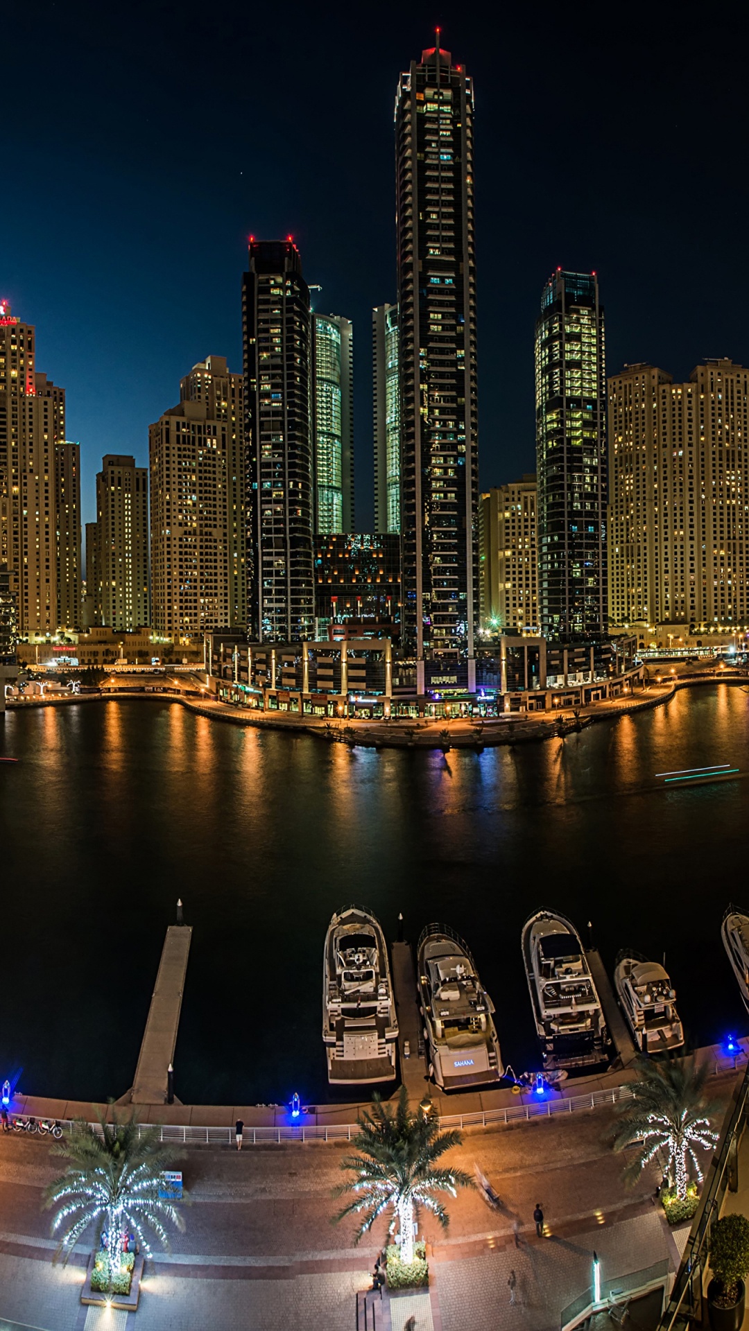 Horizonte de la Ciudad Durante la Noche. Wallpaper in 1080x1920 Resolution