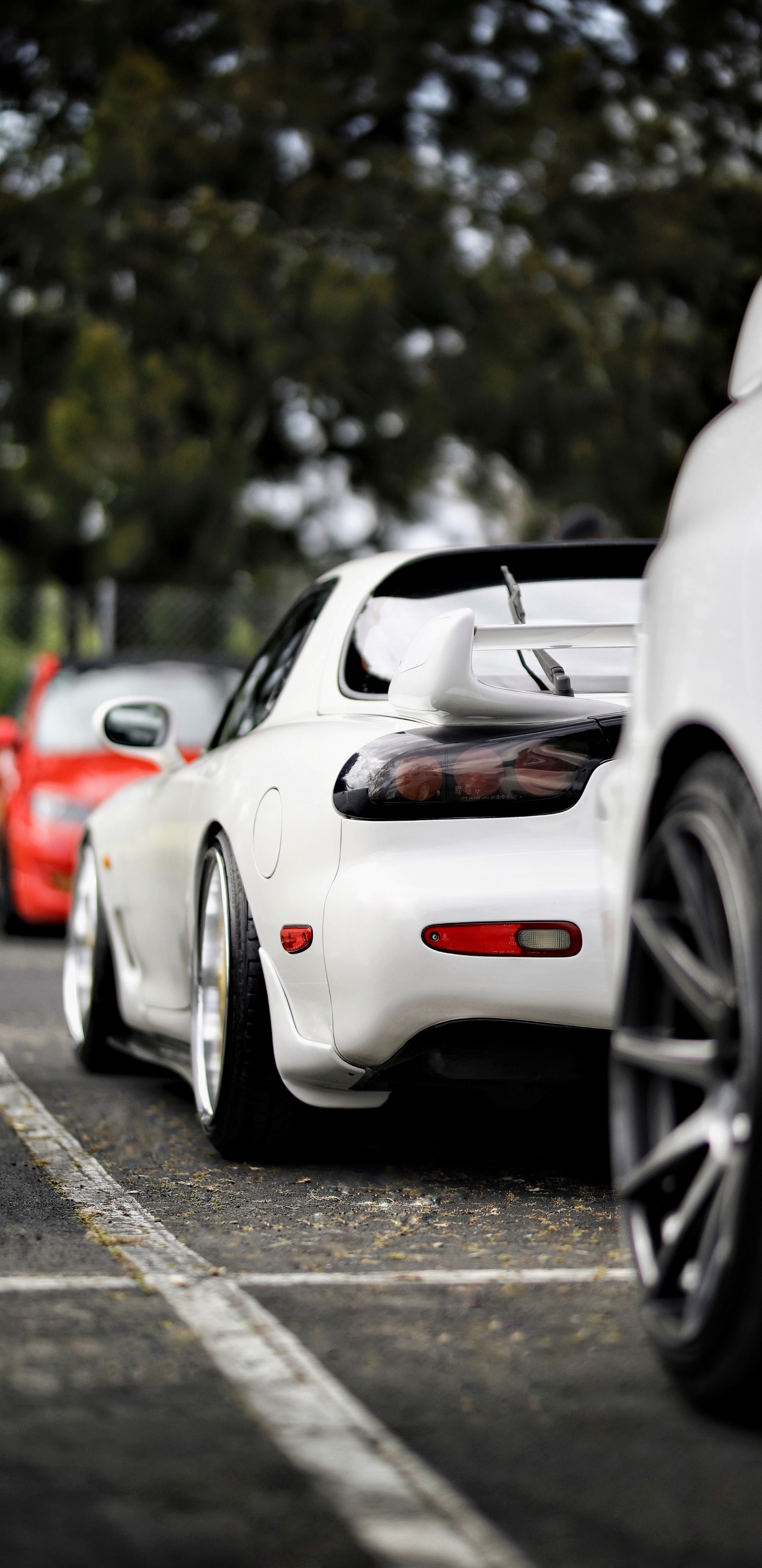White Porsche 911 Parked on Road During Daytime. Wallpaper in 1440x2960 Resolution