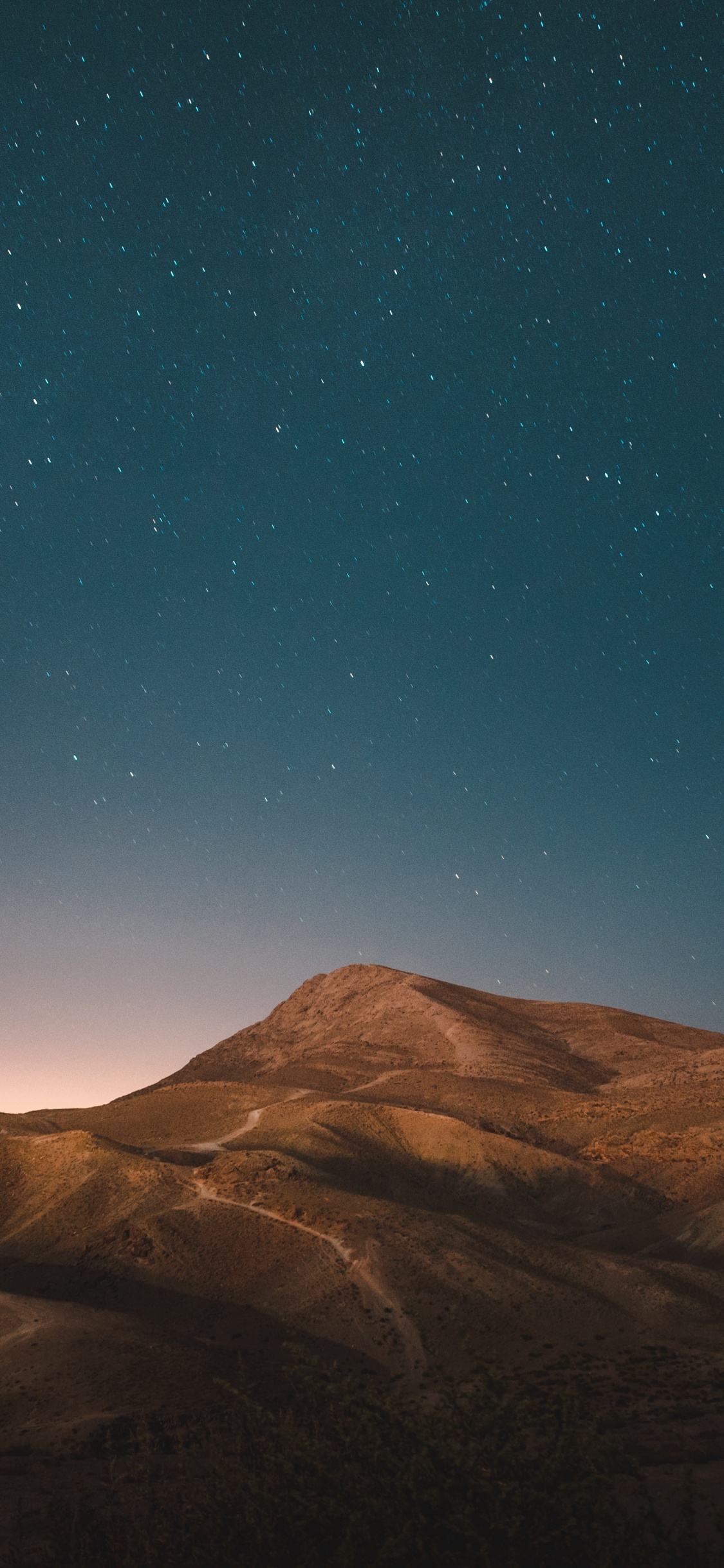 Cielo de la Noche, Estrella, Ambiente, Montaña, Objeto Astronómico. Wallpaper in 1125x2436 Resolution