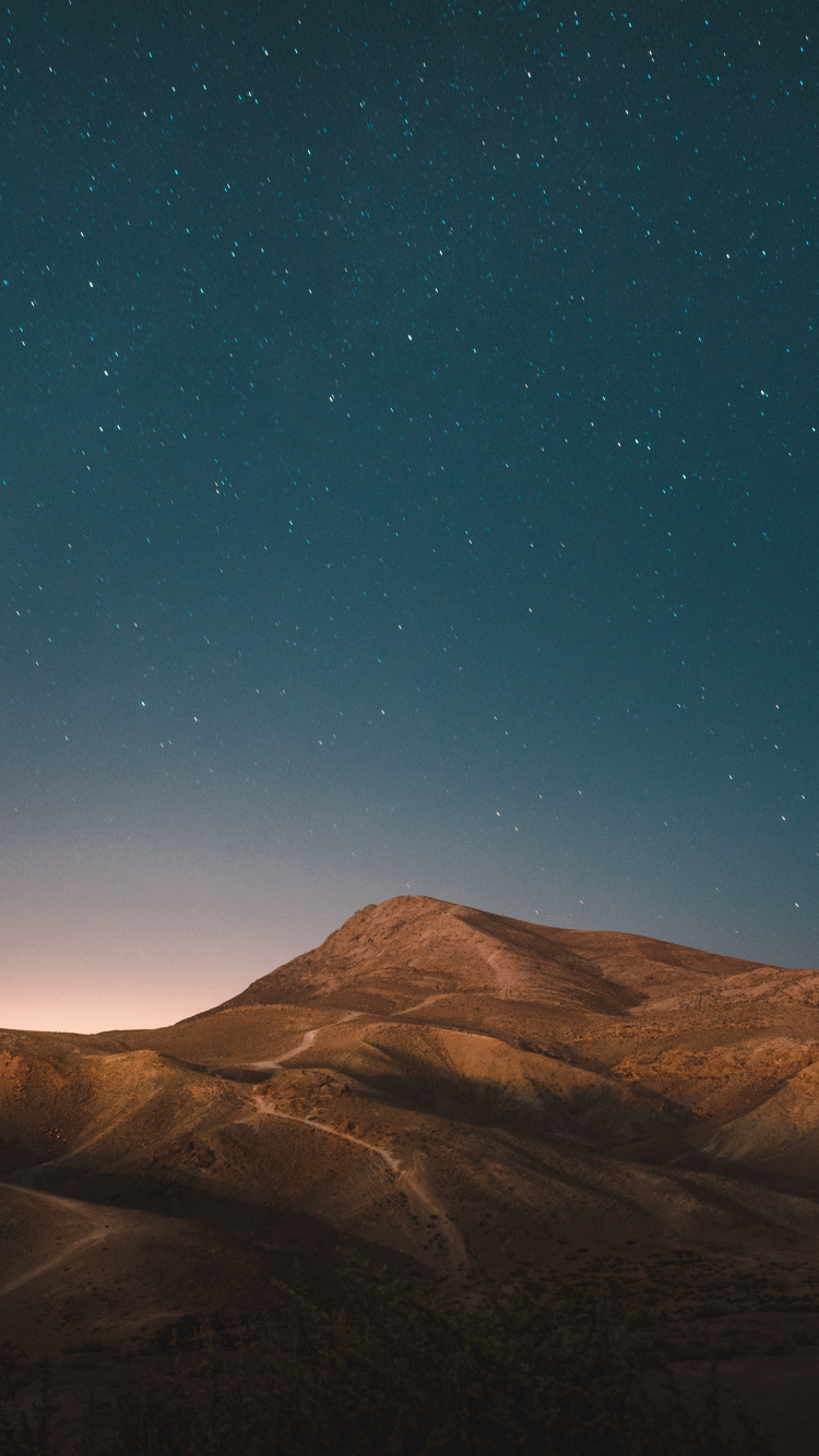 Cielo de la Noche, Estrella, Ambiente, Montaña, Objeto Astronómico. Wallpaper in 750x1334 Resolution