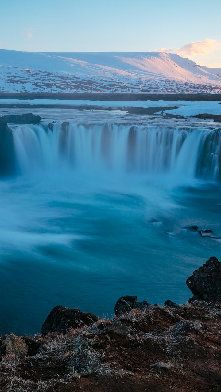 Godafoss, Waterfall, Goafoss Waterfall, Water, Water Resources. Wallpaper in 720x1280 Resolution