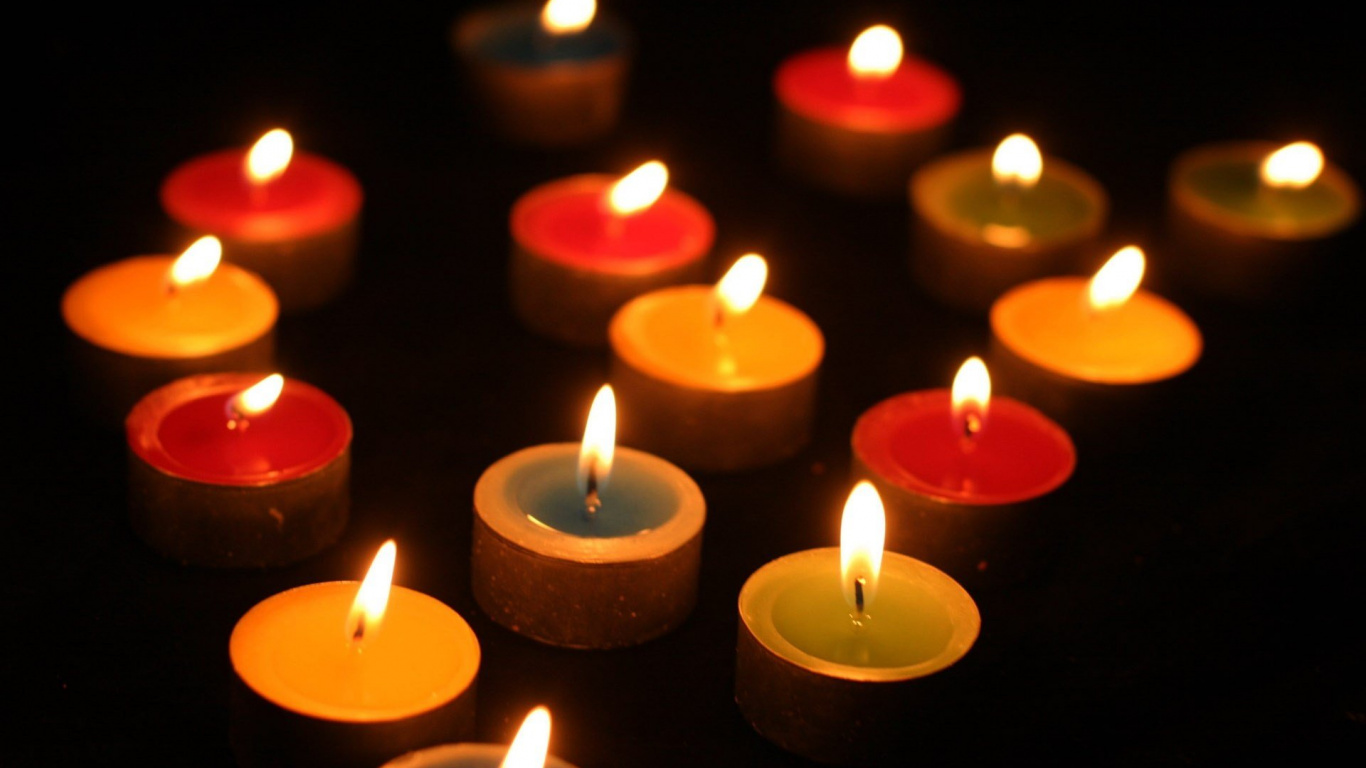 Bougie, Lumière, Éclairage, Cire, Flamme. Wallpaper in 1366x768 Resolution