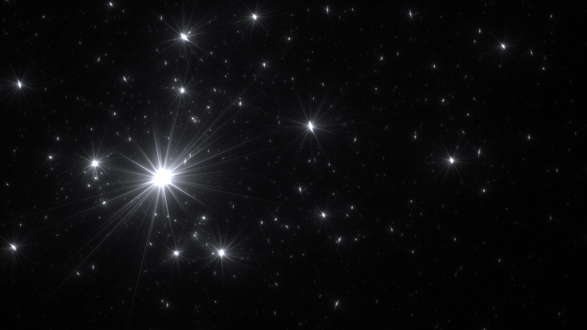 Feux D'artifice Blancs Dans le Ciel Pendant la Nuit. Wallpaper in 1920x1080 Resolution