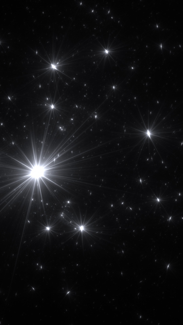 Feux D'artifice Blancs Dans le Ciel Pendant la Nuit. Wallpaper in 720x1280 Resolution