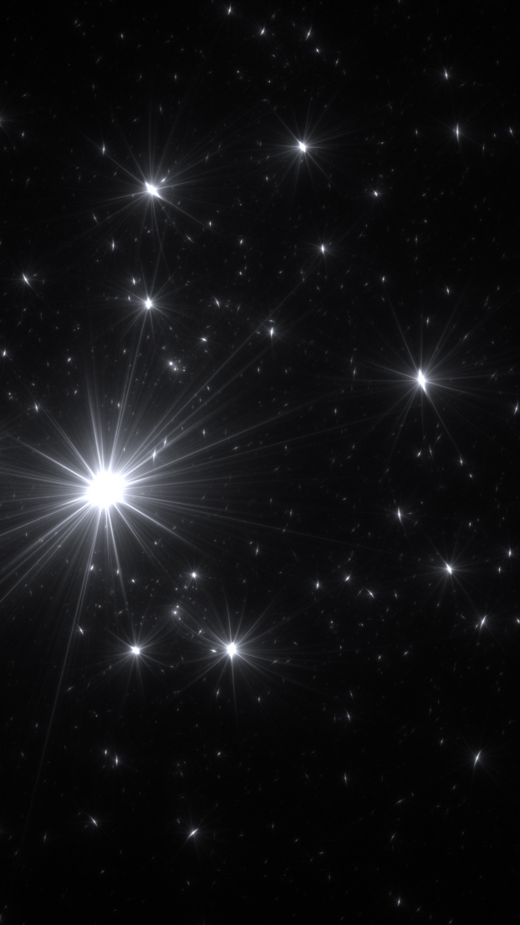 Feux D'artifice Blancs Dans le Ciel Pendant la Nuit. Wallpaper in 750x1334 Resolution