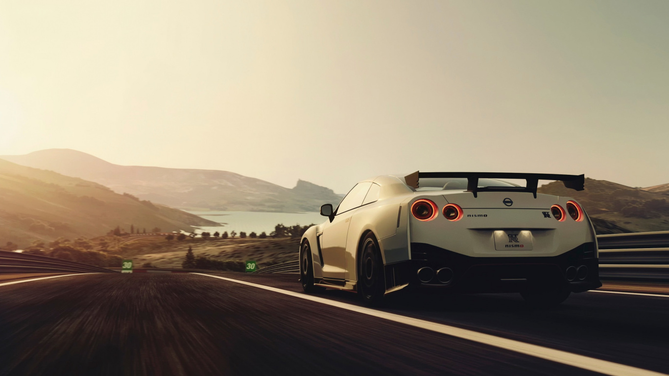 Suv Blanc Sur Route Pendant la Journée. Wallpaper in 1366x768 Resolution