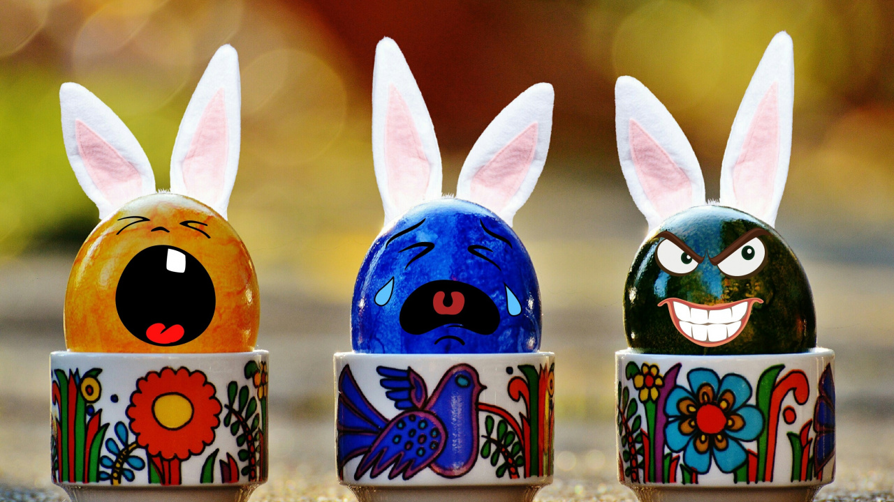 Easter Egg, Rabbit, Rabbits and Hares, Easter, Easter Bunny. Wallpaper in 1280x720 Resolution