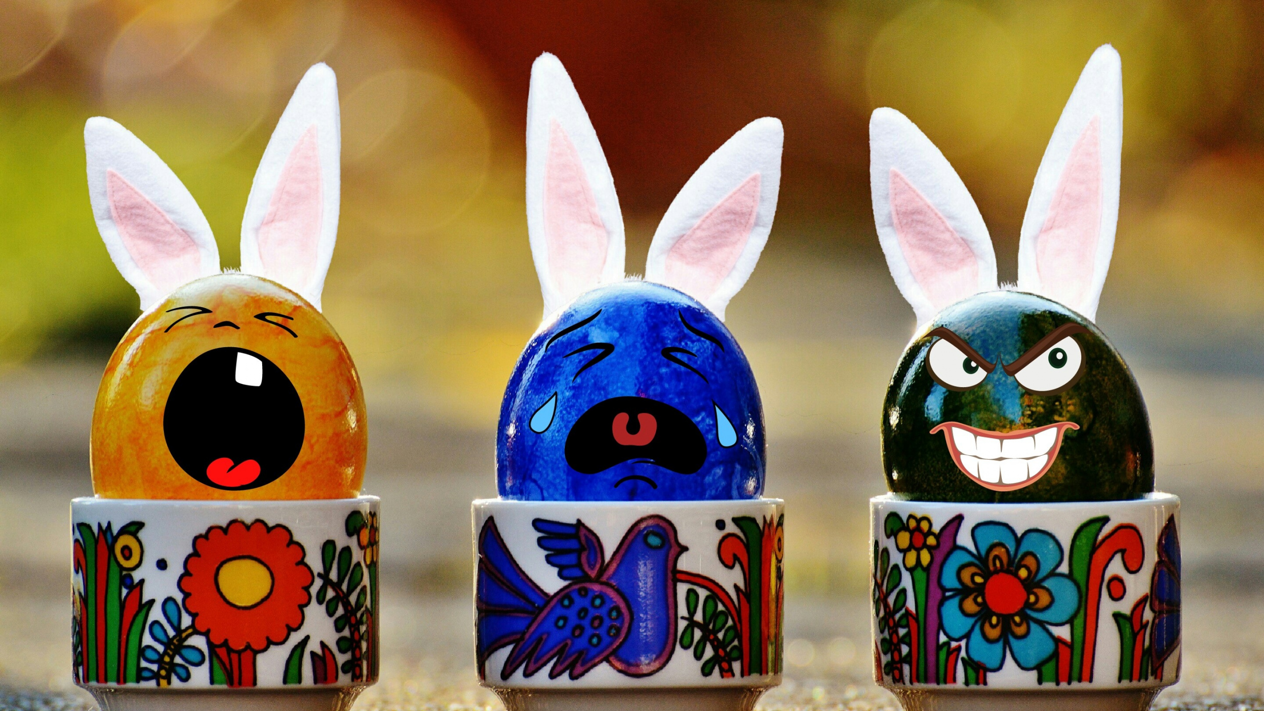 Easter Egg, Rabbit, Rabbits and Hares, Easter, Easter Bunny. Wallpaper in 2560x1440 Resolution