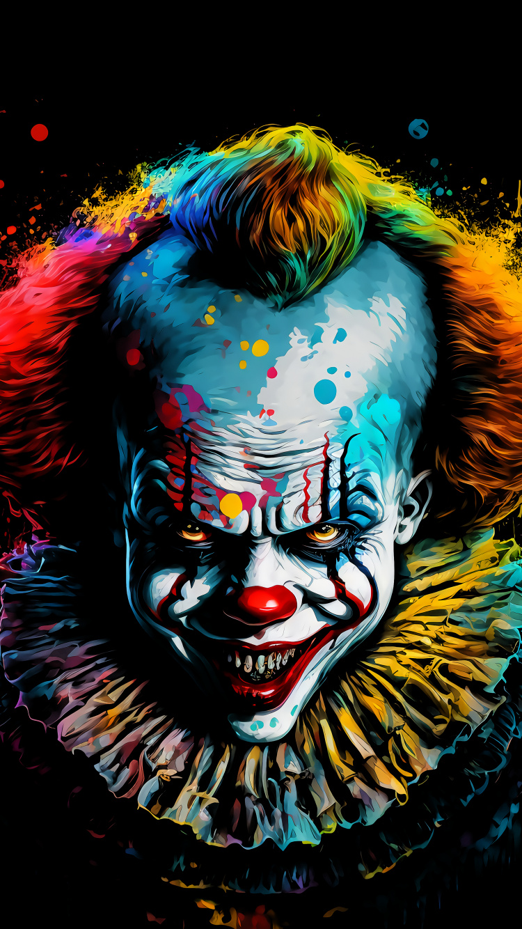 Pennywise Hintergrundbilder, Pennywise, Malerei, Kunst, Clown. Wallpaper in 750x1334 Resolution