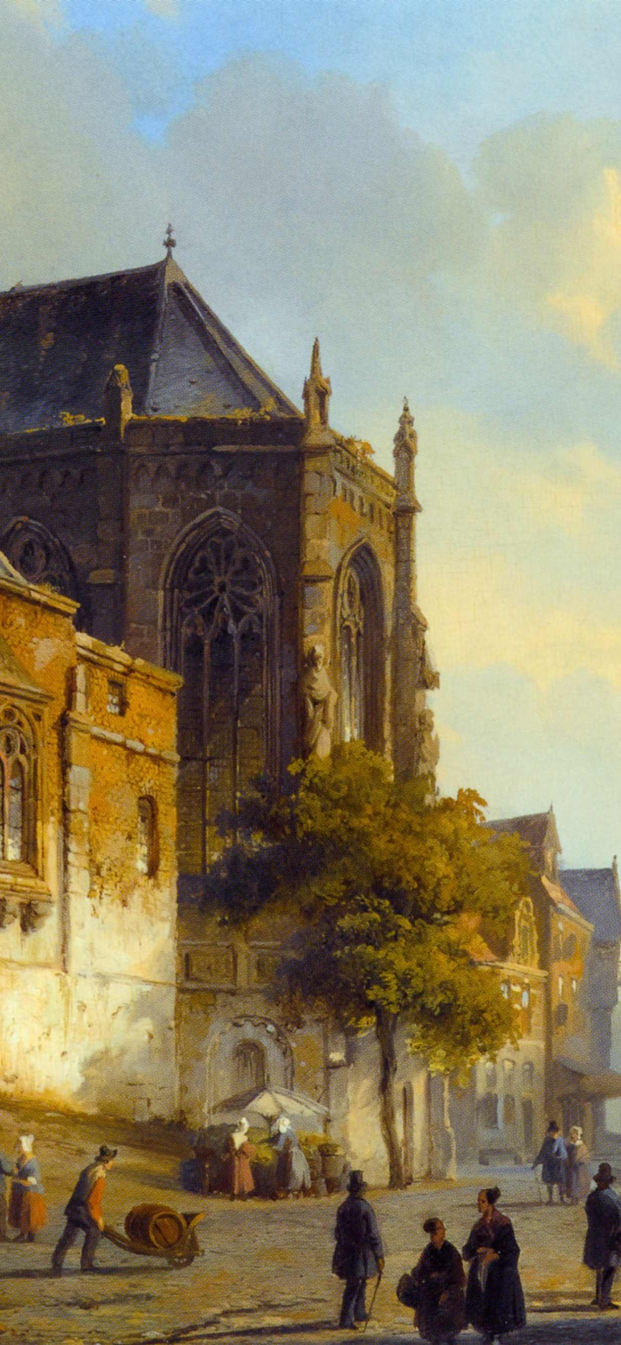 Menschen, Die Tagsüber in Der Nähe Eines Weißen Betongebäudes Auf Der Straße Gehen. Wallpaper in 1242x2688 Resolution