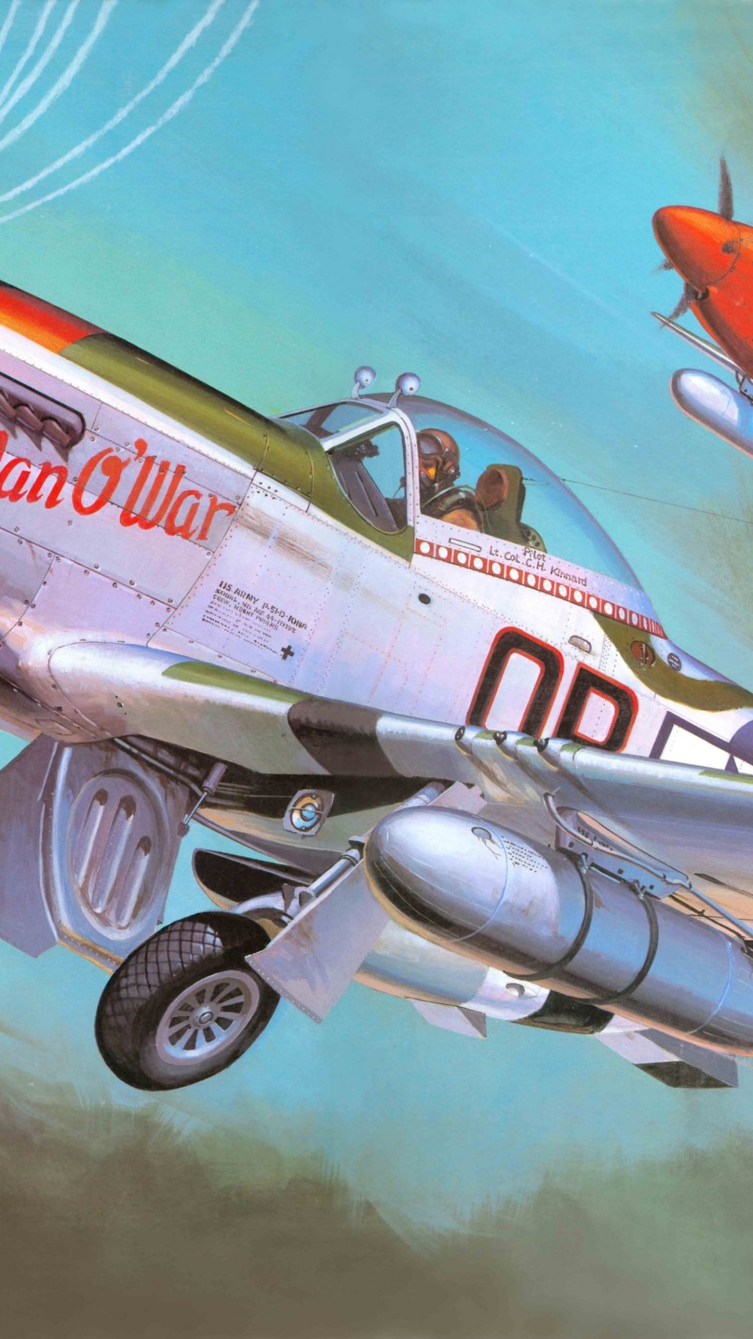 White and Orange Jet Plane. Wallpaper in 1080x1920 Resolution