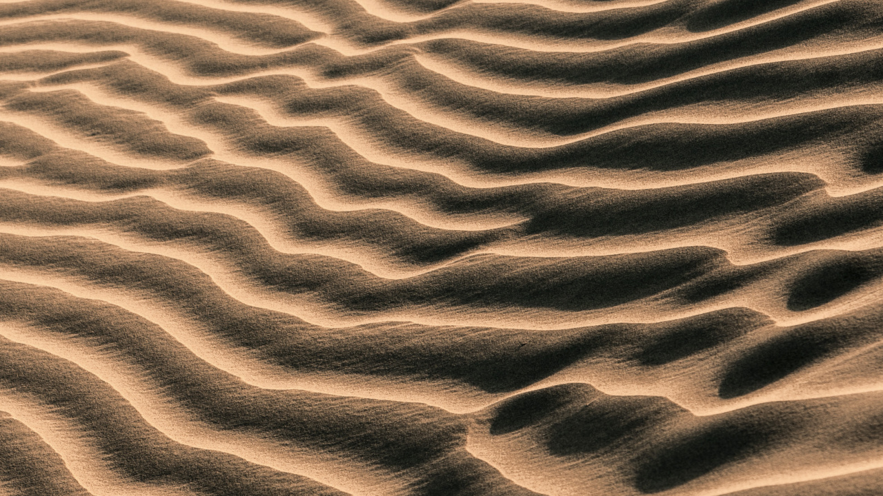 Sand, Brown, ERG, Art, Eoliennes Relief. Wallpaper in 1280x720 Resolution