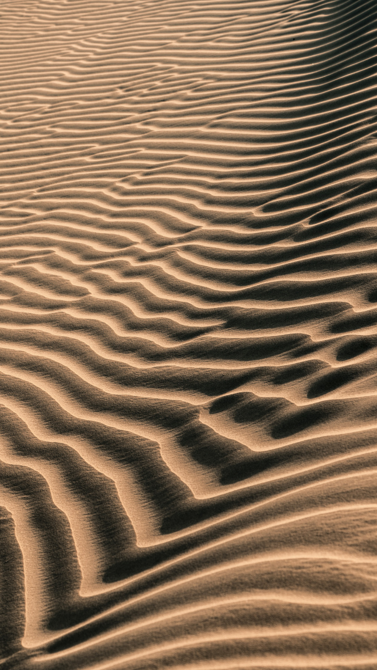 Sand, Brown, ERG, Art, Eoliennes Relief. Wallpaper in 750x1334 Resolution