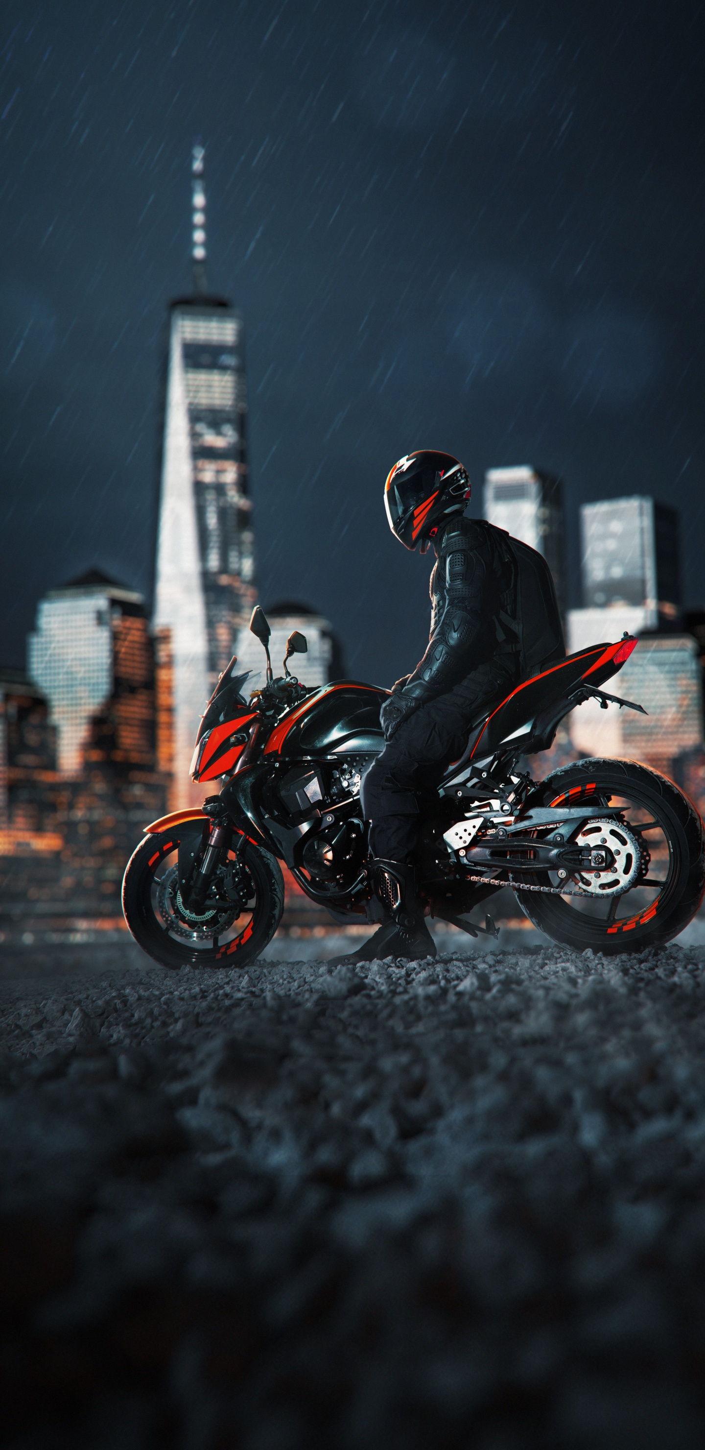 Motorcycle, Motorcycle Helmet, Moped, Ducati, Wheel. Wallpaper in 1440x2960 Resolution