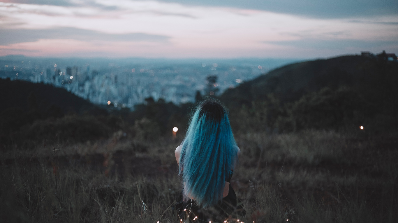 Azul, Naturaleza, Luz, Ambiente, Highland. Wallpaper in 1366x768 Resolution