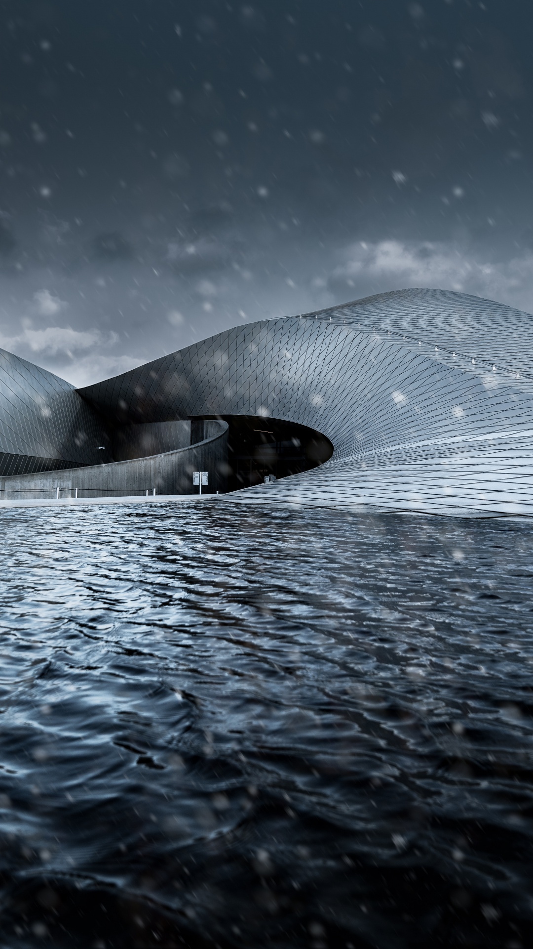 Grayscale Photo of Sydney Opera House. Wallpaper in 1080x1920 Resolution