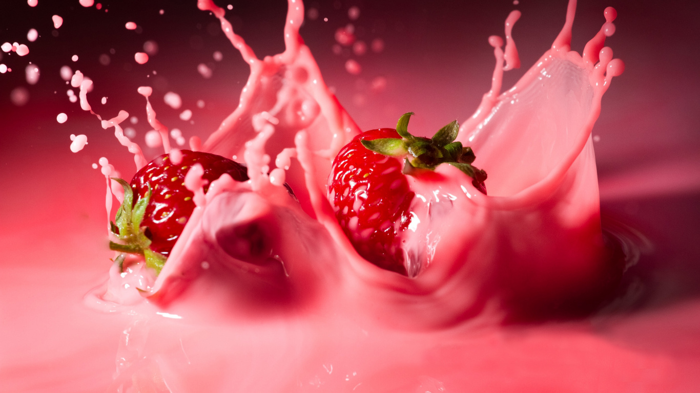 Rosa Rose Mit Wassertropfen. Wallpaper in 1366x768 Resolution