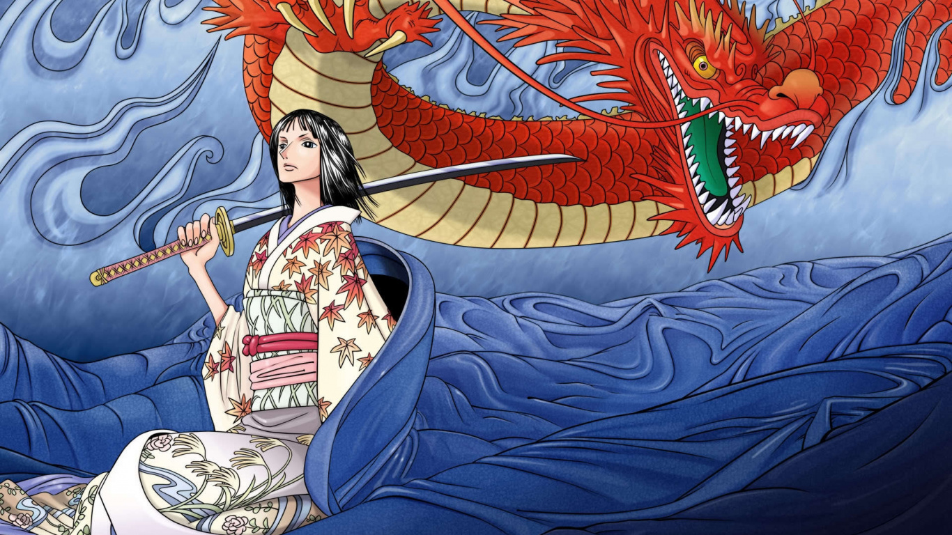 Mujer en Vestido Azul Personaje de Anime. Wallpaper in 1366x768 Resolution